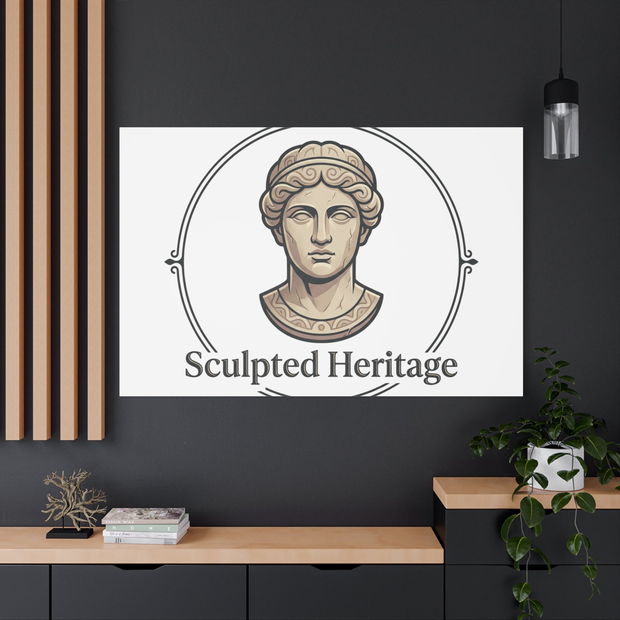 Sculpted Heritage Matte Canvas Print — Classical Bust Wall Art - Sculpted Heritage