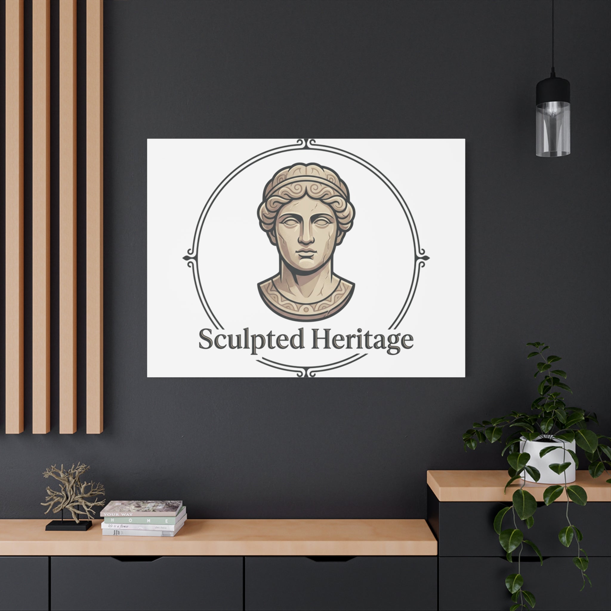 Sculpted Heritage Matte Canvas Print — Classical Bust Wall Art - Sculpted Heritage