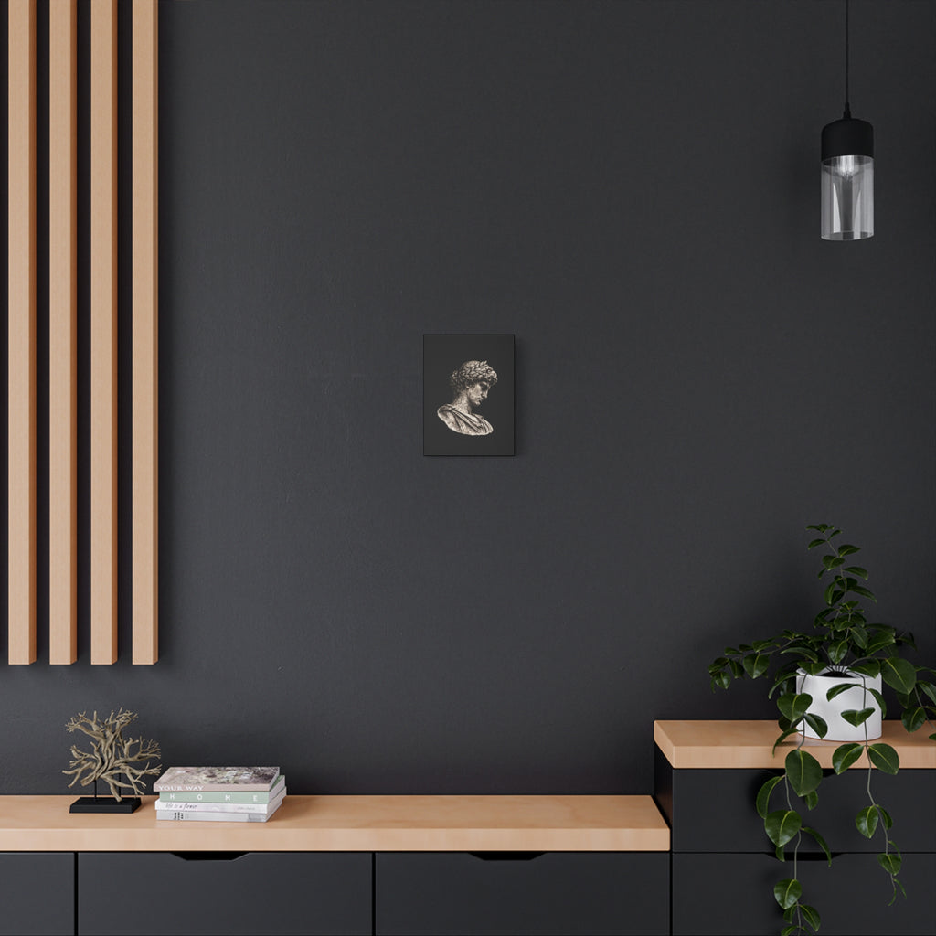 Classical Roman Bust Matte Canvas Wall Art — Stretched Gallery Canvas - Sculpted Heritage