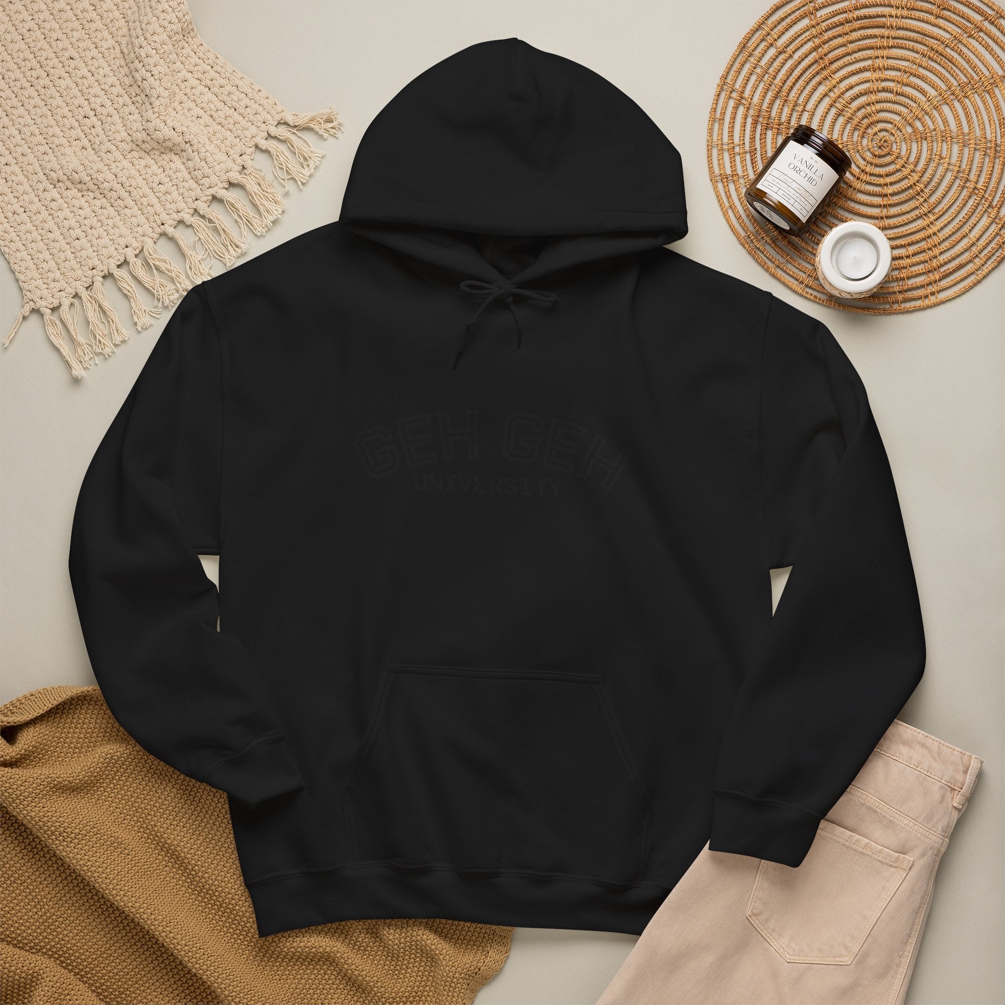GHE-GHE University Hoodie — Minimal Collegiate Pullover - Sculpted Heritage