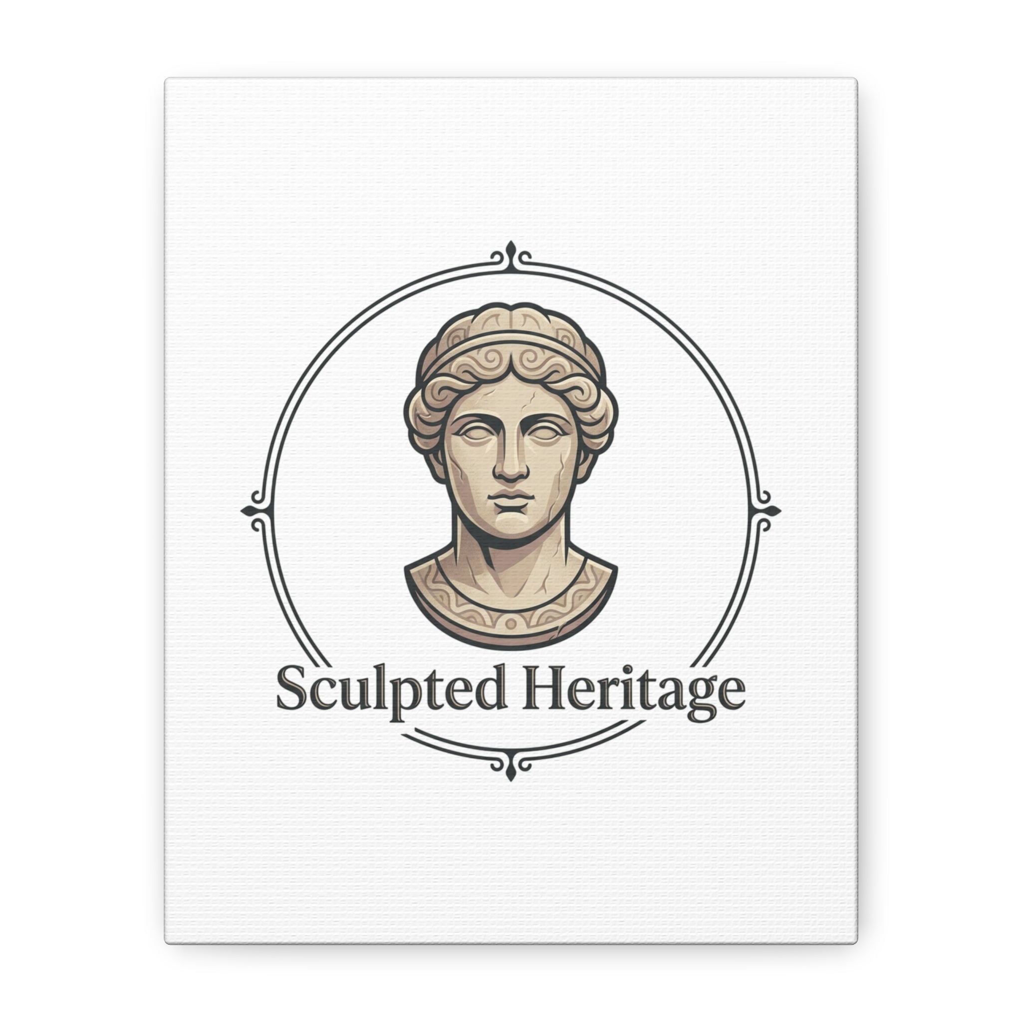 Sculpted Heritage Matte Canvas Print — Classical Bust Wall Art - Sculpted Heritage