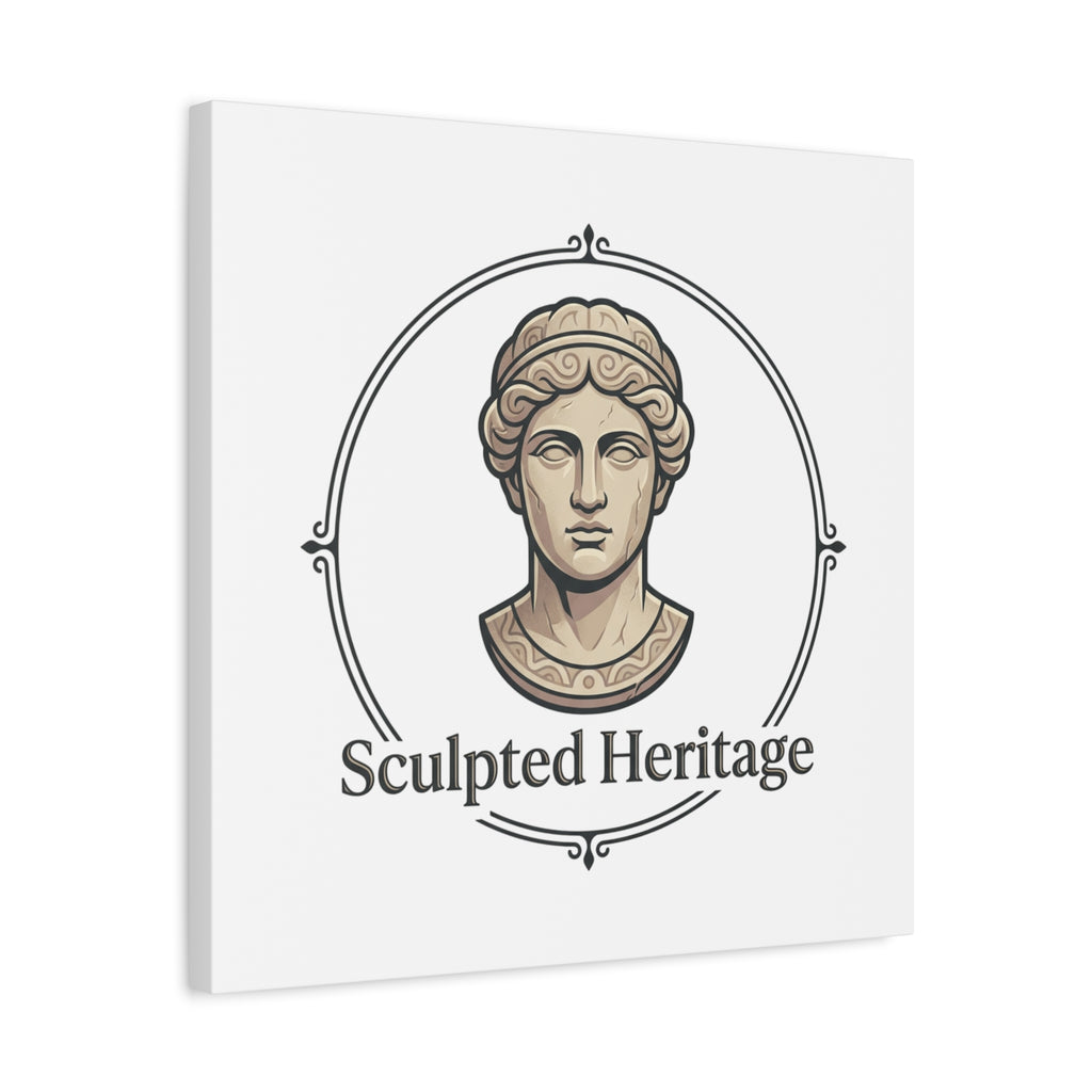 Sculpted Heritage Matte Canvas Print — Classical Bust Wall Art - Sculpted Heritage