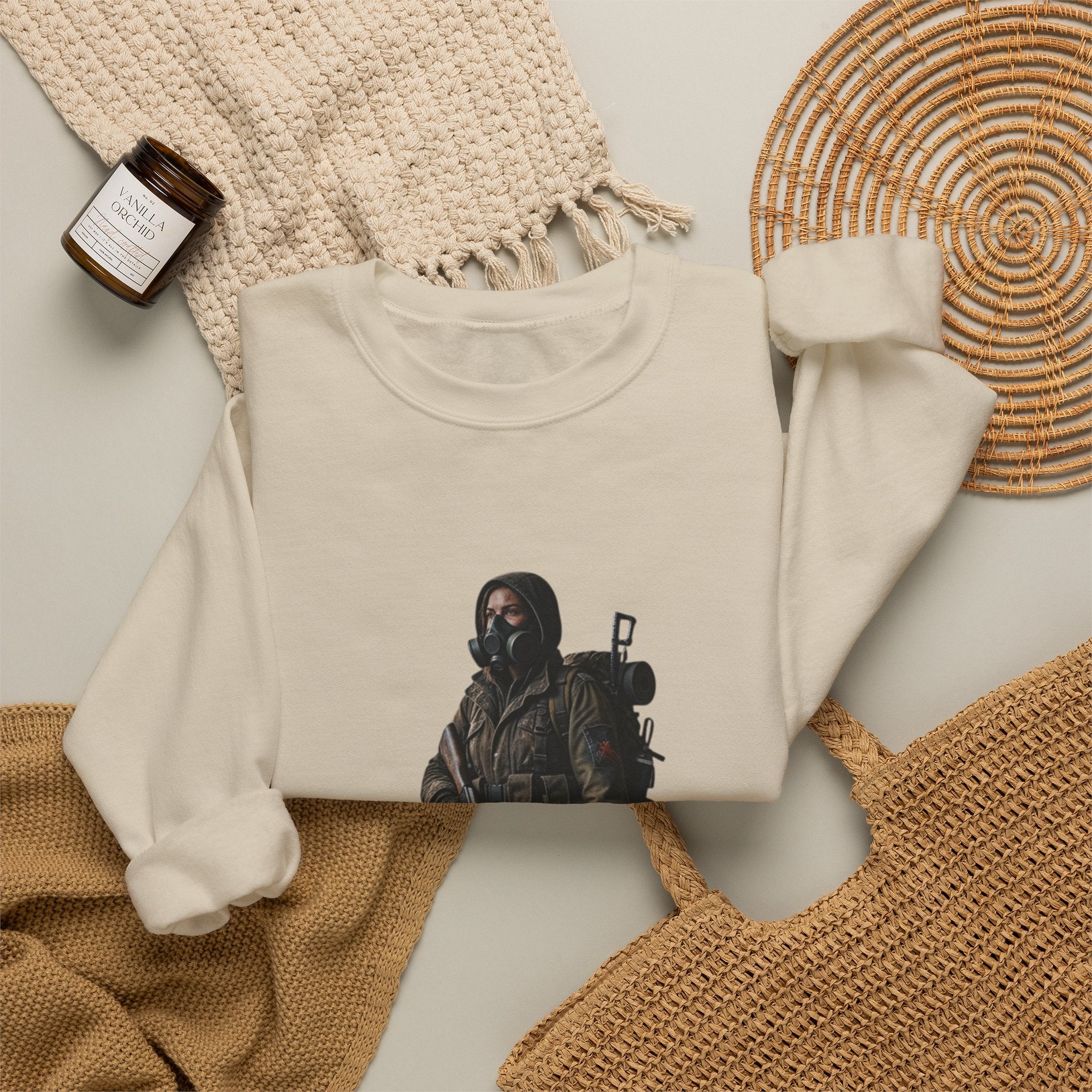 Post-ApocalypticSculpted Heritage Sweatshirt — Ranger Figure Graphic - Sculpted Heritage