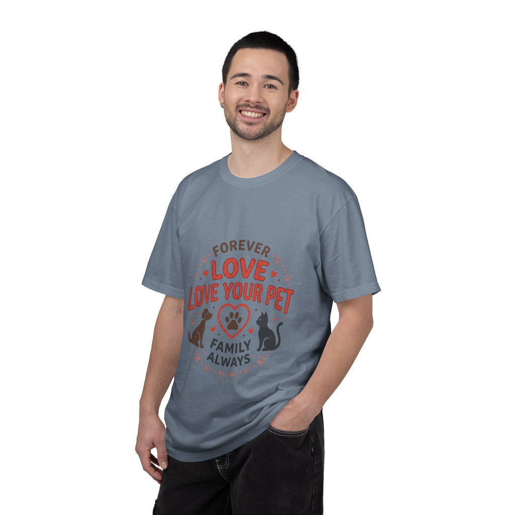 Love Your Pet T-Shirt — "Forever Love, Family Always" Pet Lover Tee - Sculpted Heritage