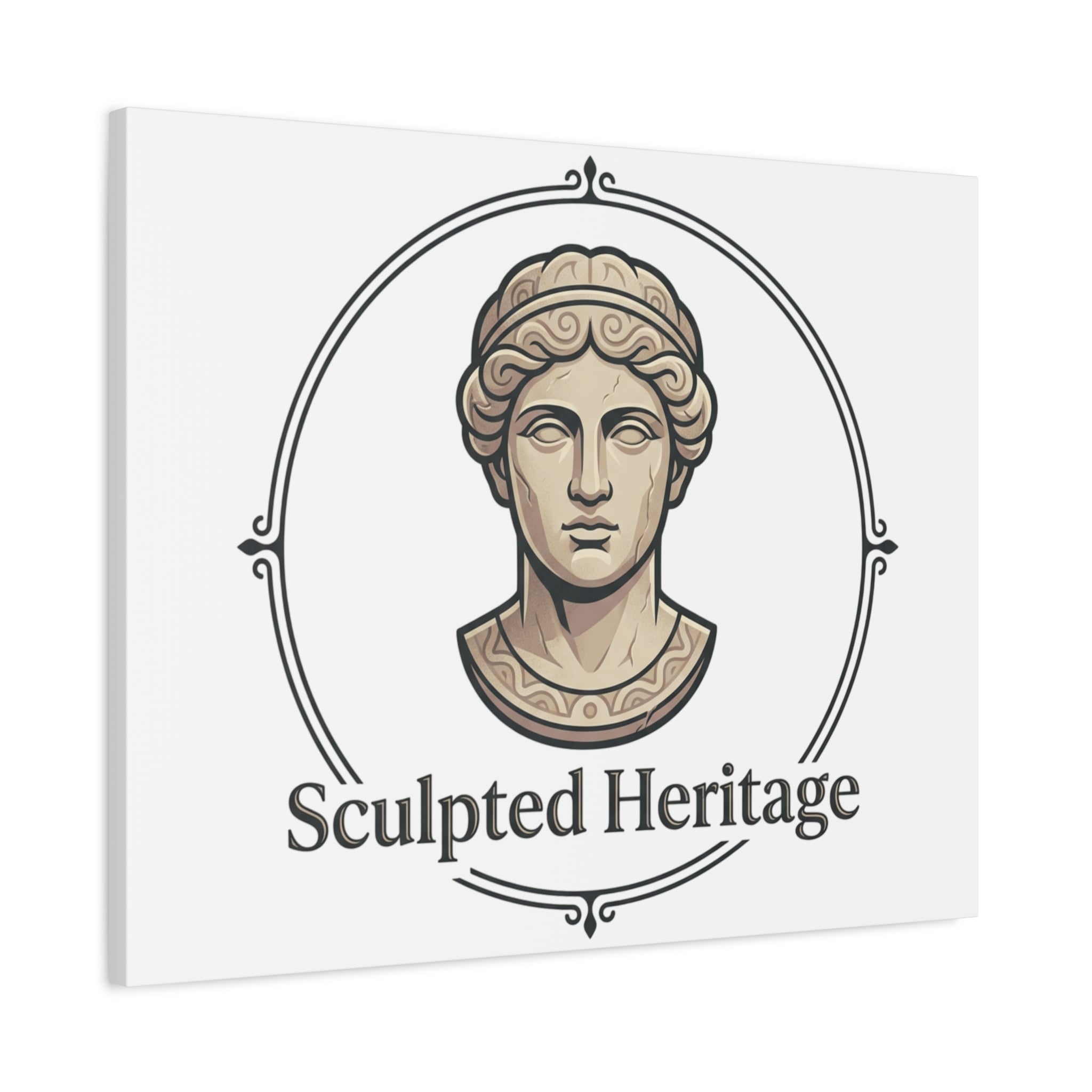 Sculpted Heritage Matte Canvas Print — Classical Bust Wall Art - Sculpted Heritage