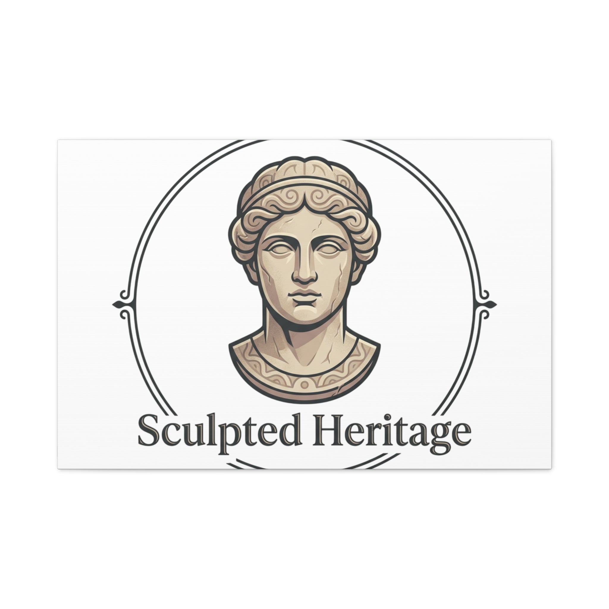 Sculpted Heritage Matte Canvas Print — Classical Bust Wall Art - Sculpted Heritage