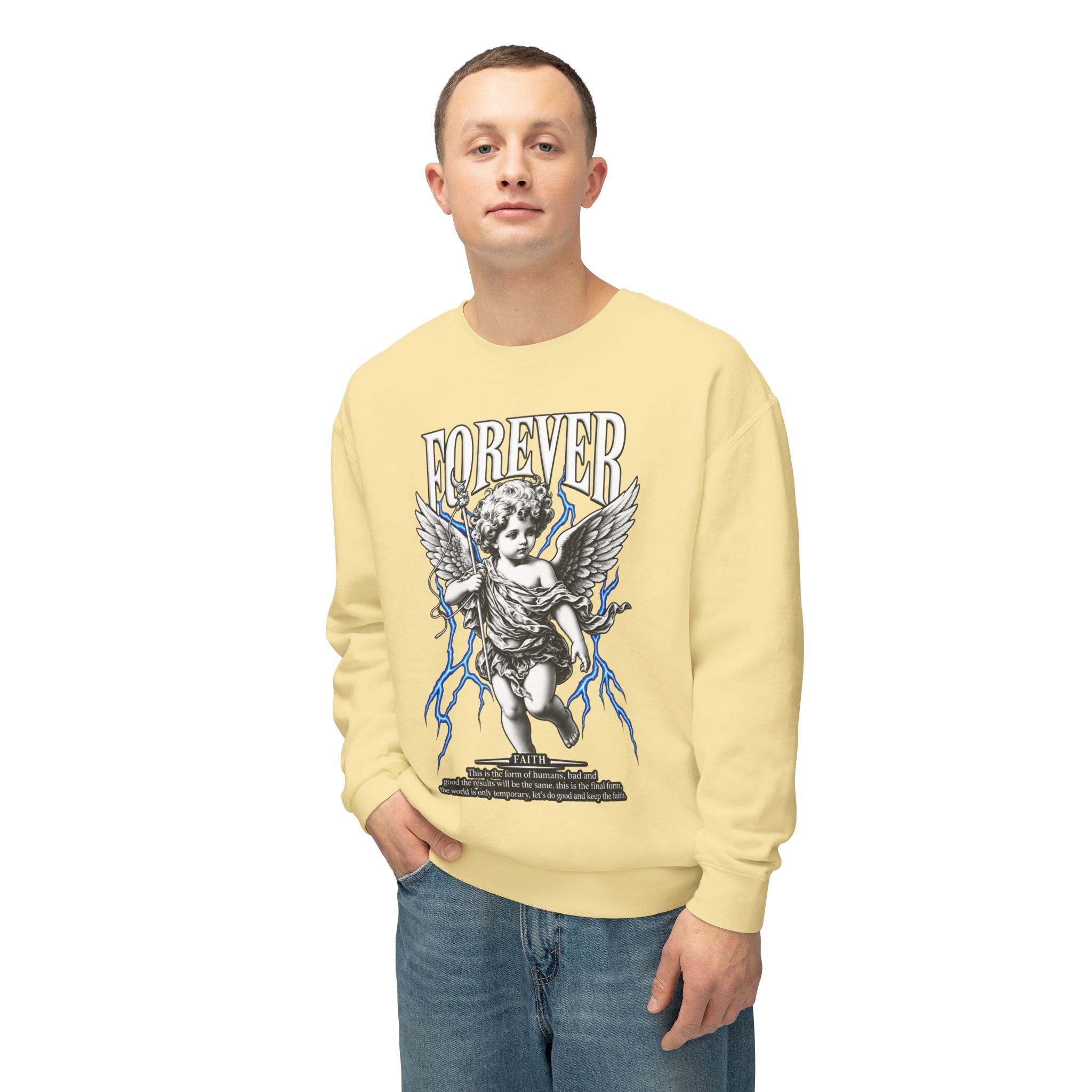 Sculpted Heritage Sweatshirt — Vintage Cherub Graphic - Sculpted Heritage