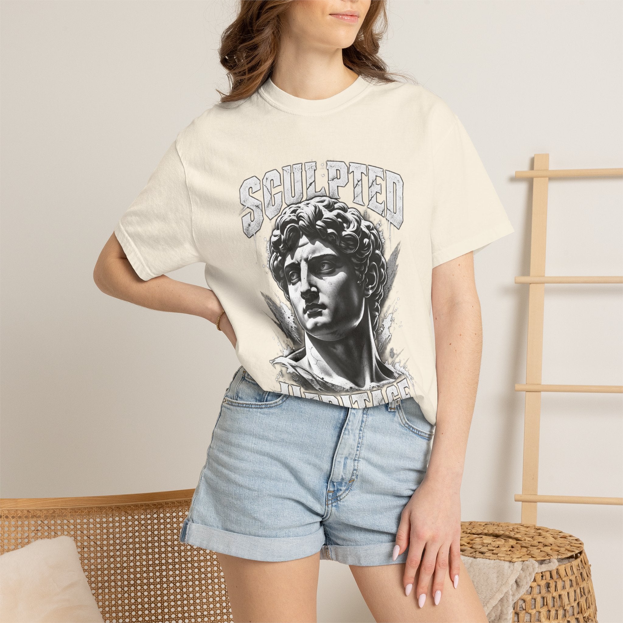 Sculpted Heritage T-Shirt — Vintage Statue Graphic Tee