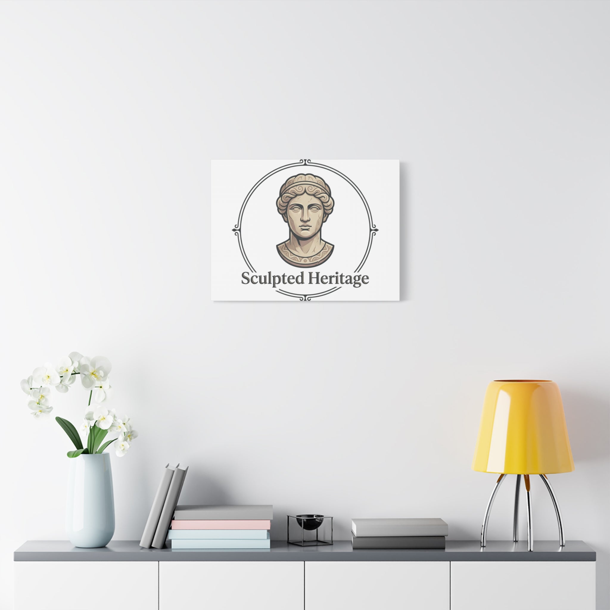 Sculpted Heritage Matte Canvas Print — Classical Bust Wall Art - Sculpted Heritage