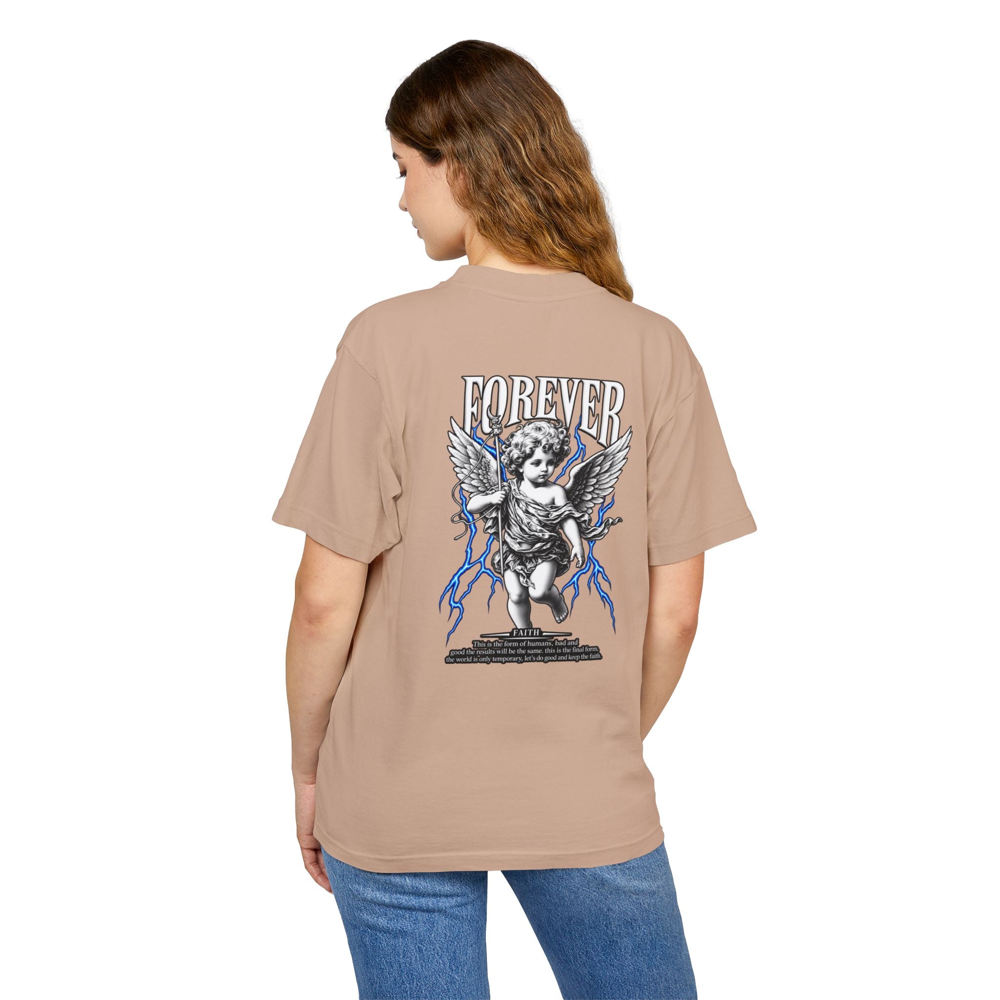 Sculpted Heritage — "FOREVER" Retro Cherub Streetwear T‑Shirt - Sculpted Heritage