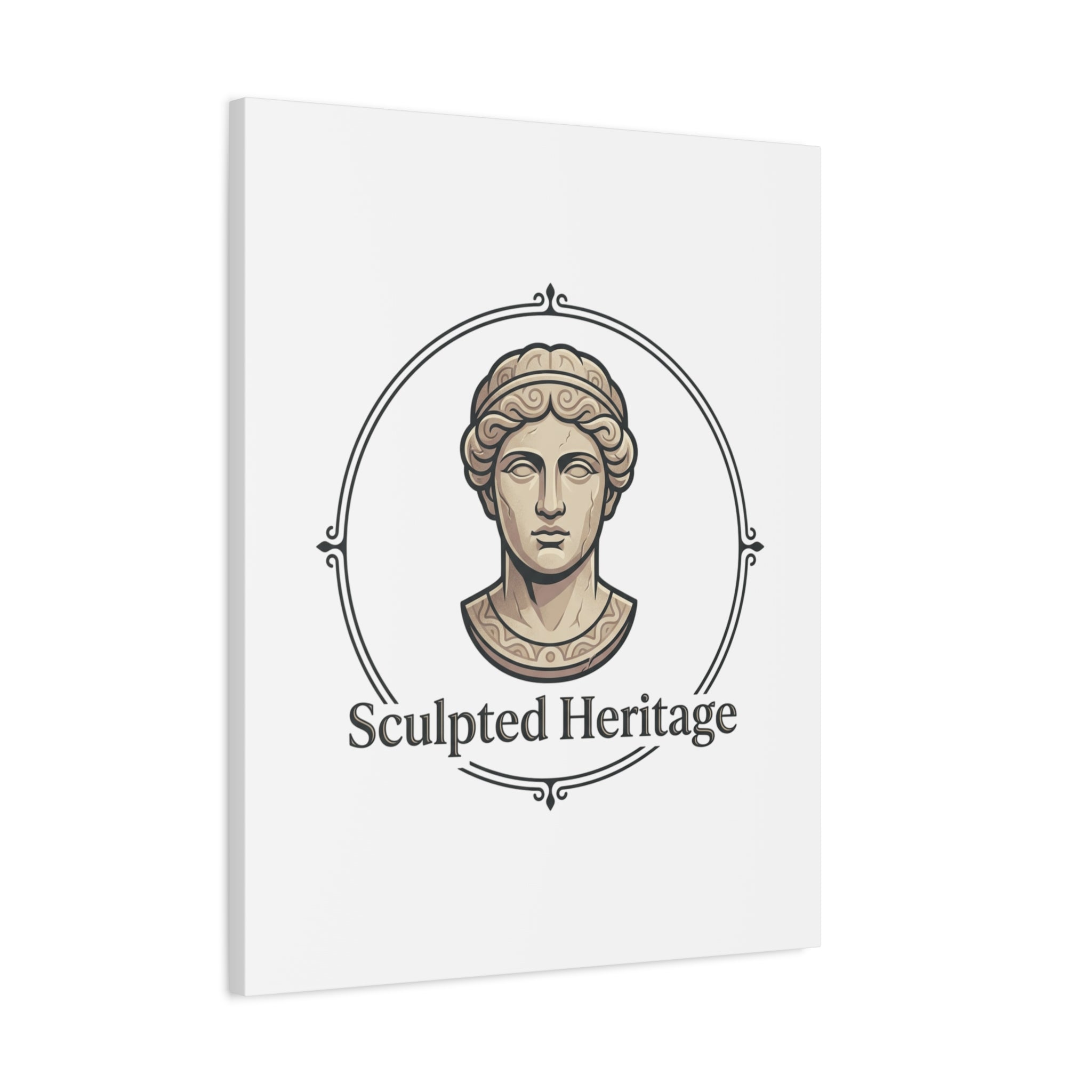 Sculpted Heritage Matte Canvas Print — Classical Bust Wall Art - Sculpted Heritage