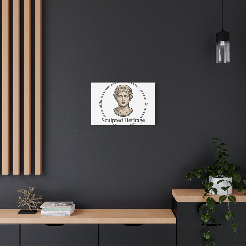 Sculpted Heritage Matte Canvas Print — Classical Bust Wall Art - Sculpted Heritage