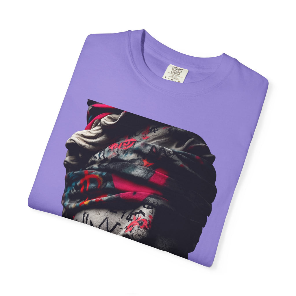 Sculpted Heritage T-Shirt — Street Art Blindfolded Bust Design - Sculpted Heritage