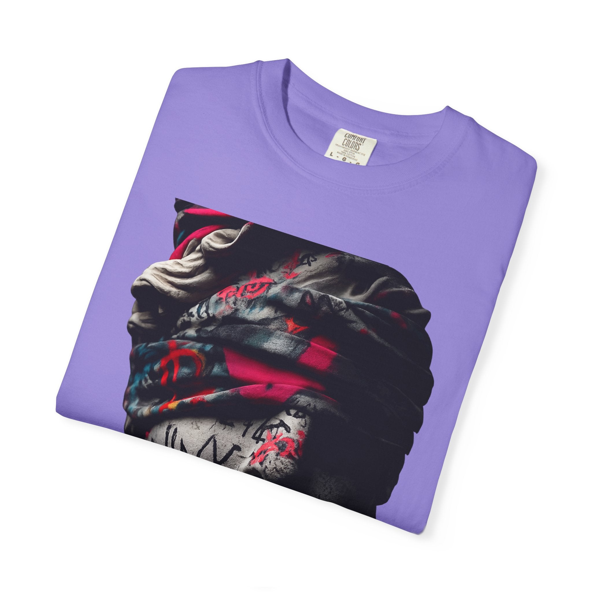 Sculpted Heritage T-Shirt — Street Art Blindfolded Bust Design - Sculpted Heritage