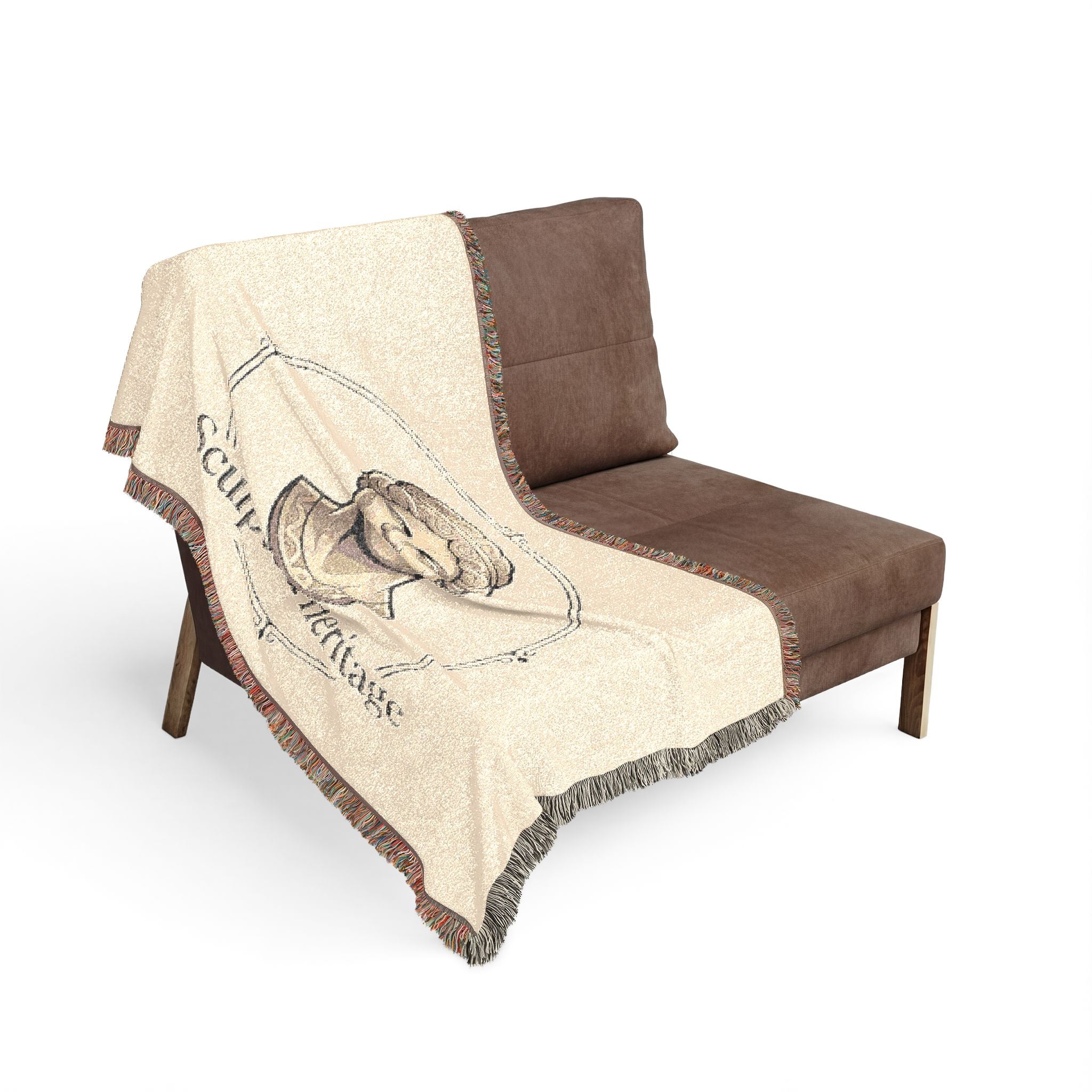 Sculpted Heritage Woven Blanket — Classical Bust Throw Blanket - Sculpted Heritage