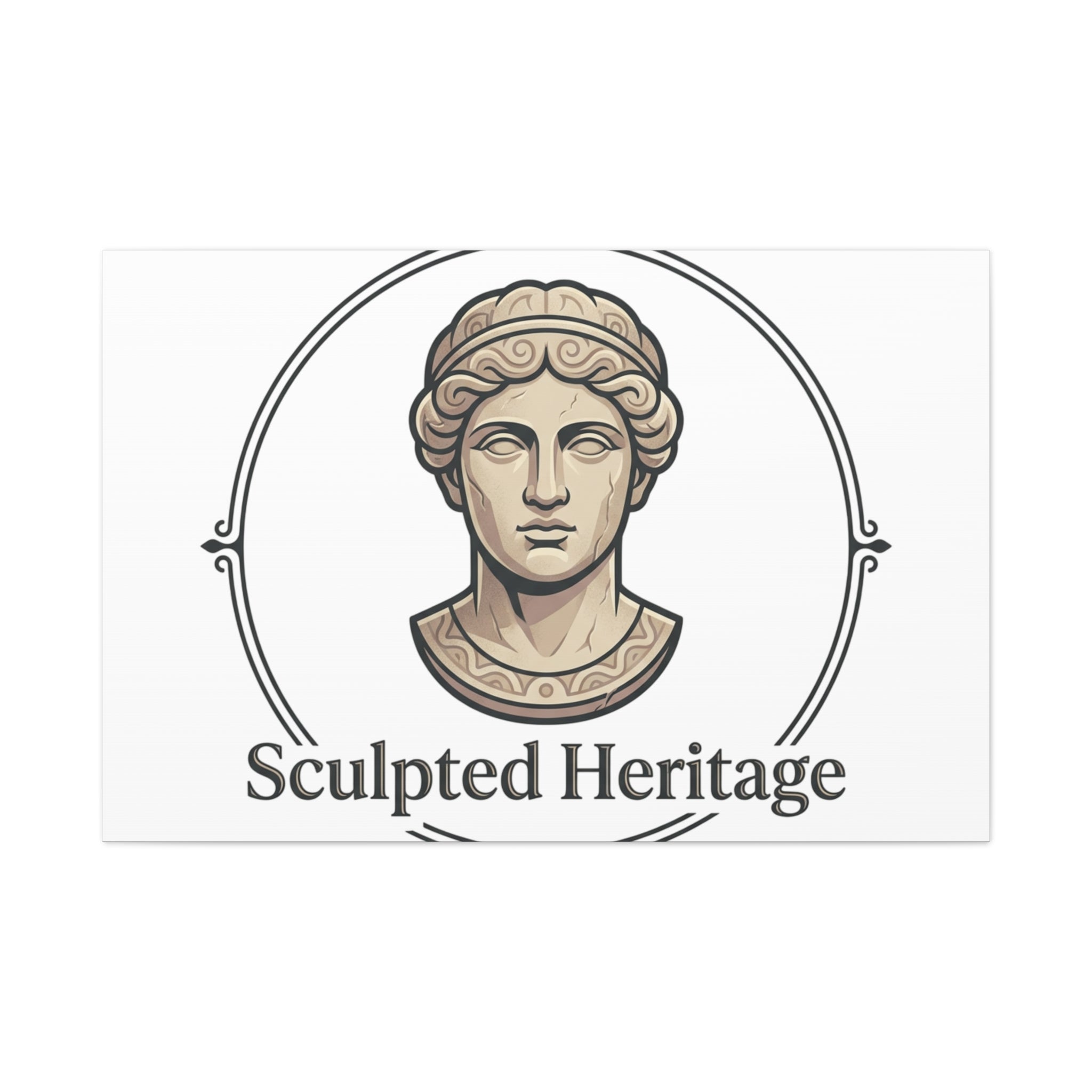 Sculpted Heritage Matte Canvas Print — Classical Bust Wall Art - Sculpted Heritage