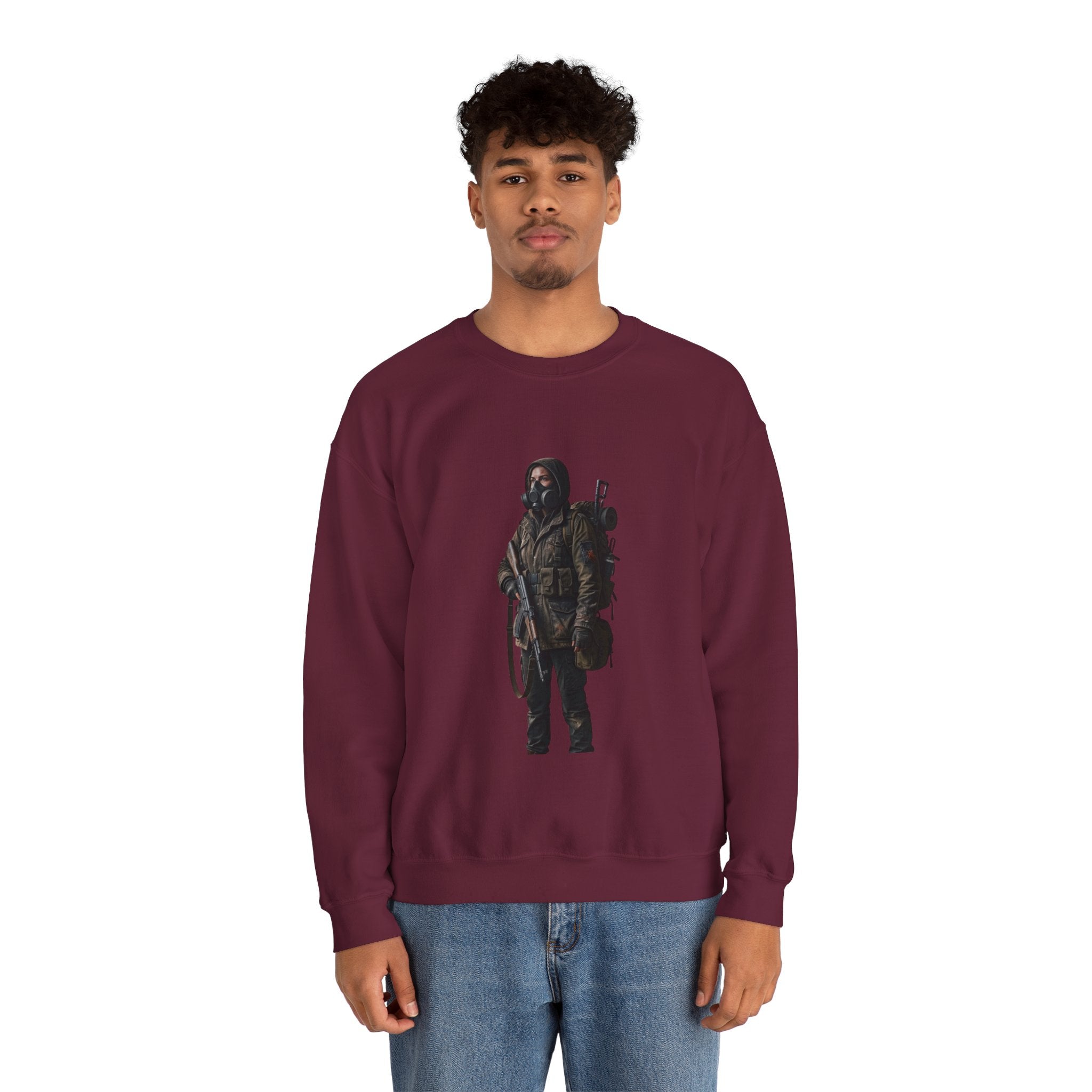 Post-ApocalypticSculpted Heritage Sweatshirt — Ranger Figure Graphic - Sculpted Heritage