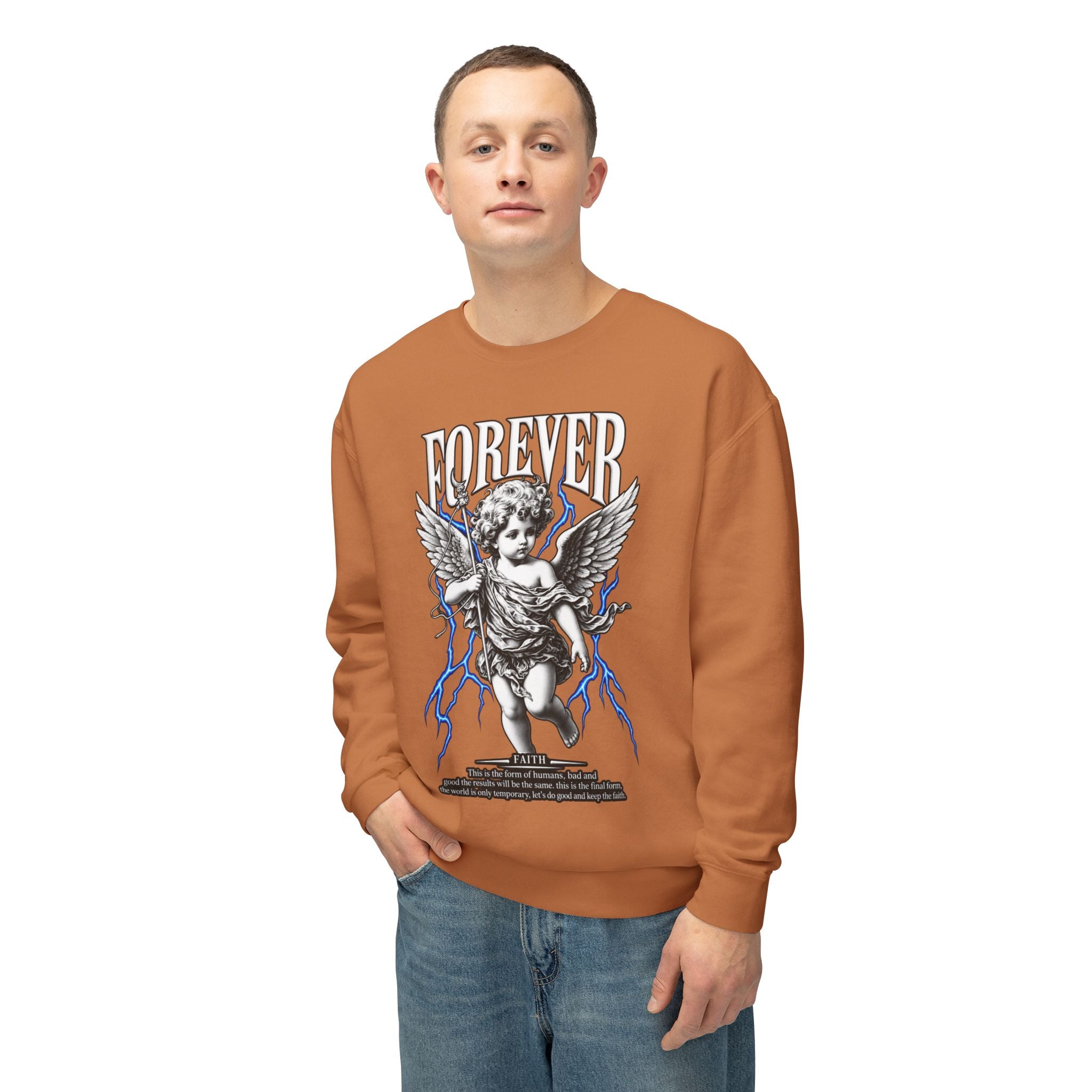 Sculpted Heritage Sweatshirt — Vintage Cherub Graphic - Sculpted Heritage