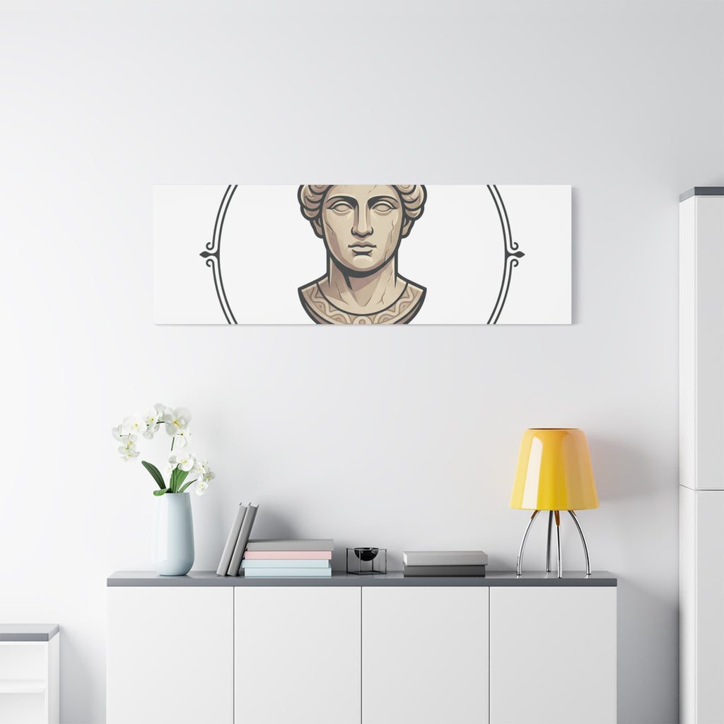Sculpted Heritage Matte Canvas Print — Classical Bust Wall Art - Sculpted Heritage