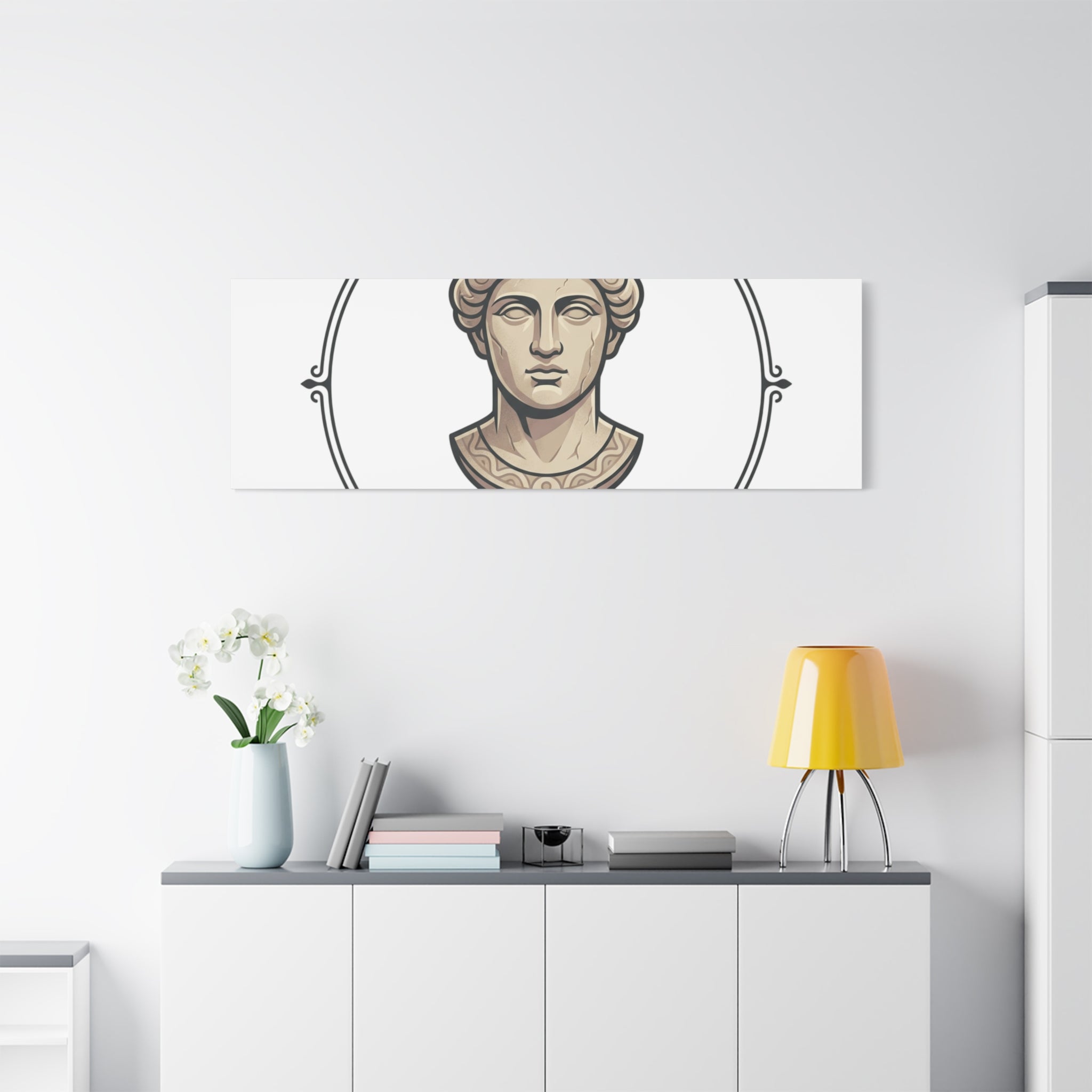 Sculpted Heritage Matte Canvas Print — Classical Bust Wall Art - Sculpted Heritage
