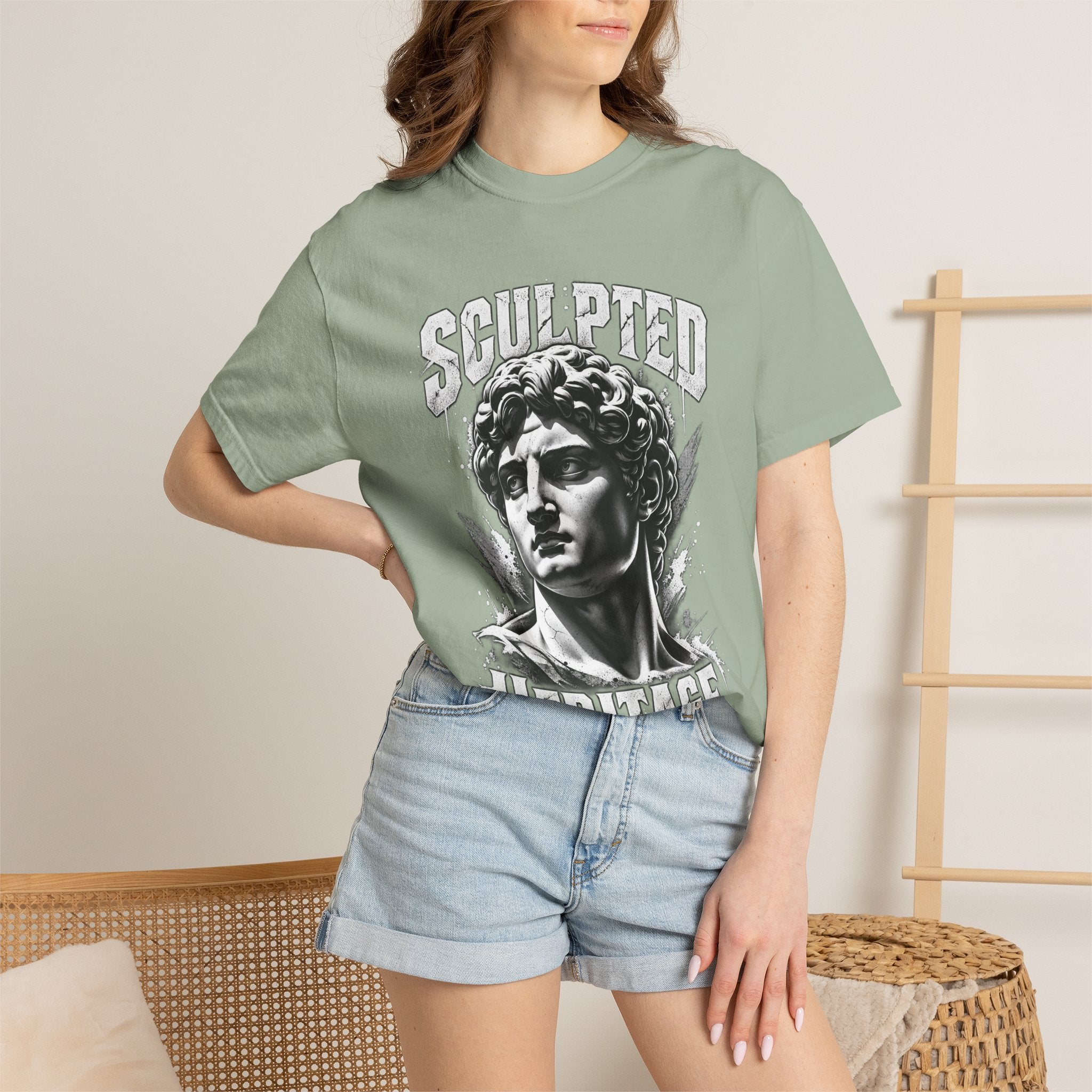 Sculpted Heritage T-Shirt — Vintage Statue Graphic Tee