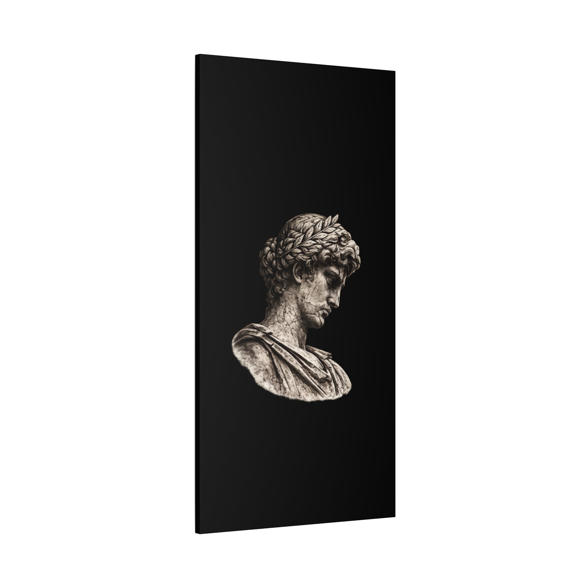 Classical Roman Bust Matte Canvas Wall Art — Stretched Gallery Canvas - Sculpted Heritage