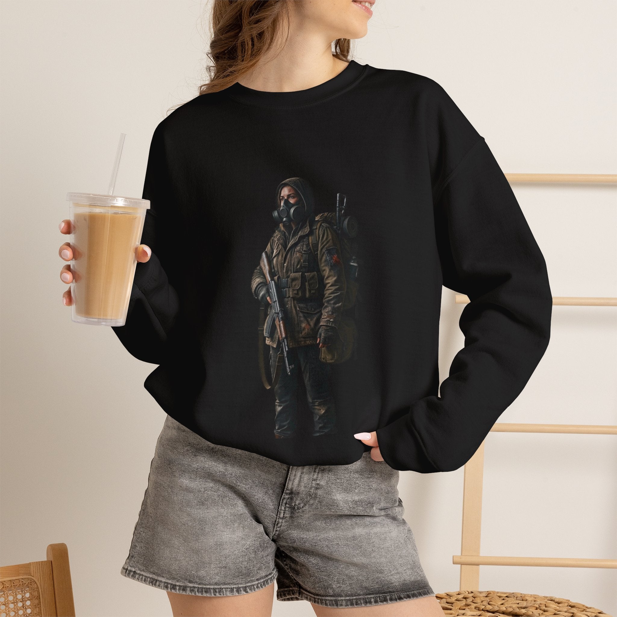 Post-ApocalypticSculpted Heritage Sweatshirt — Ranger Figure Graphic - Sculpted Heritage