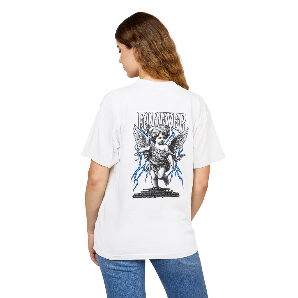 Sculpted Heritage — "FOREVER" Retro Cherub Streetwear T‑Shirt - Sculpted Heritage