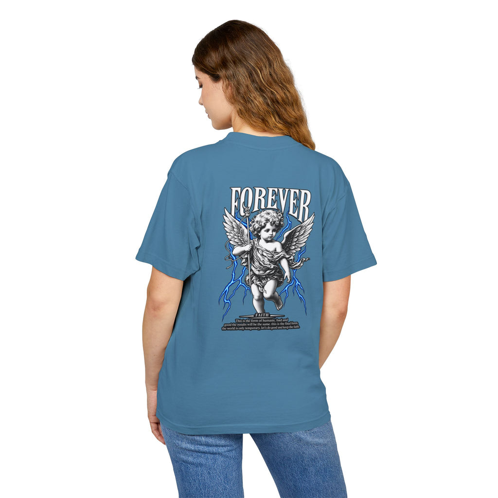 Sculpted Heritage — "FOREVER" Retro Cherub Streetwear T‑Shirt - Sculpted Heritage