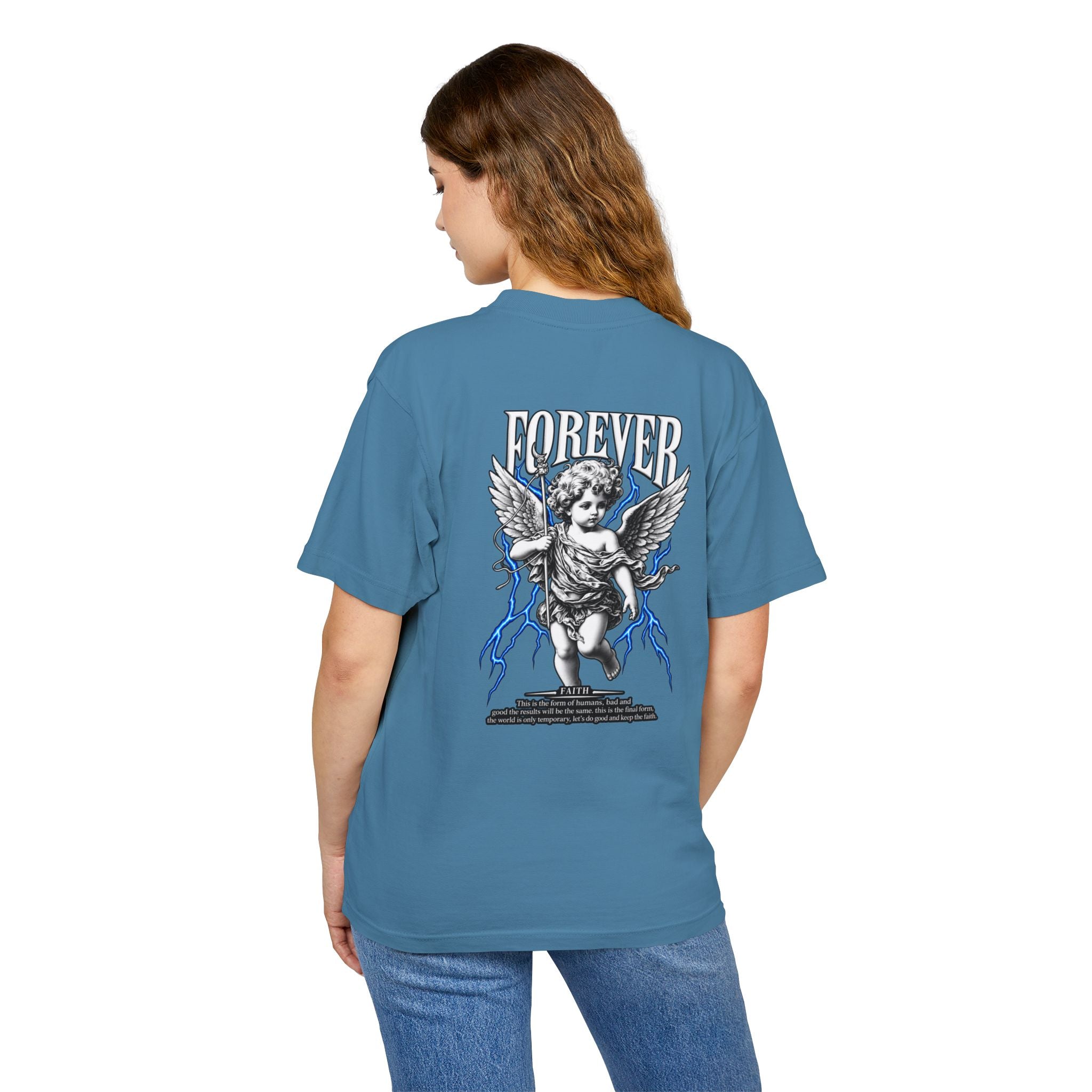 Sculpted Heritage — "FOREVER" Retro Cherub Streetwear T‑Shirt - Sculpted Heritage
