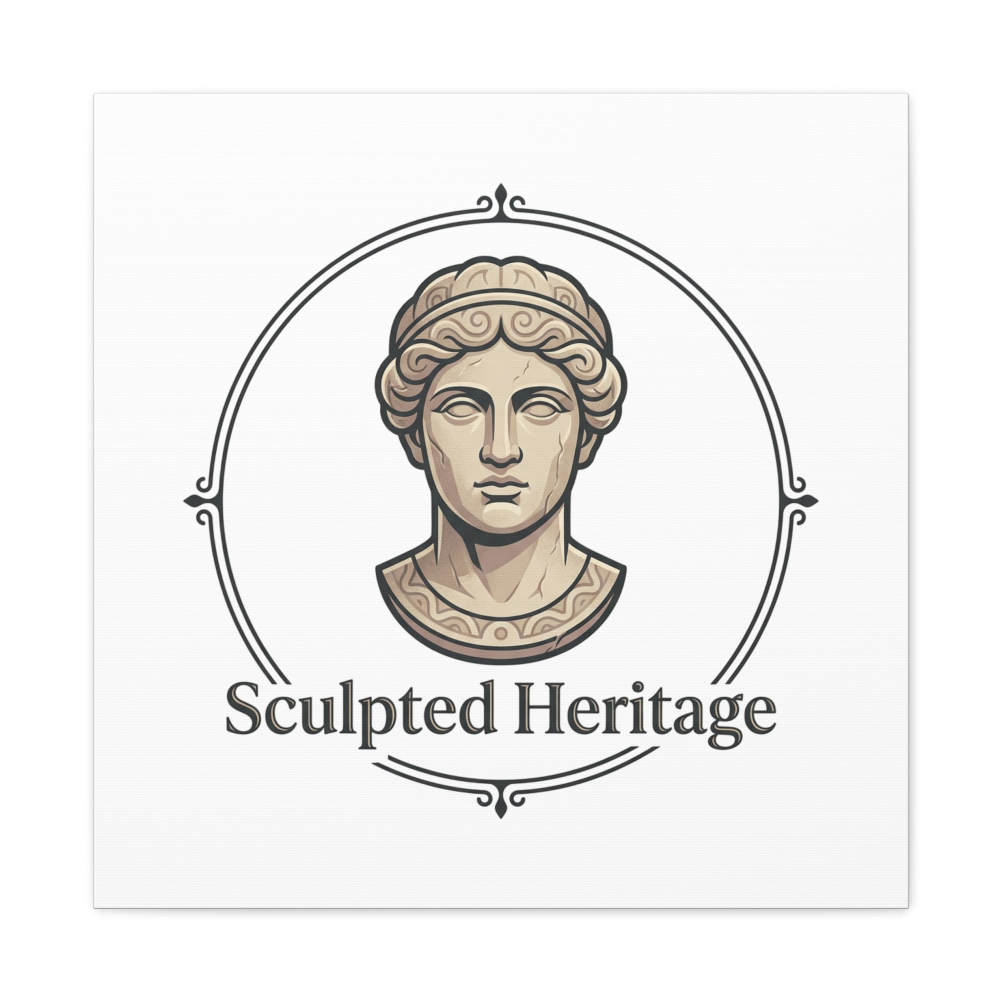 Sculpted Heritage Matte Canvas Print — Classical Bust Wall Art - Sculpted Heritage