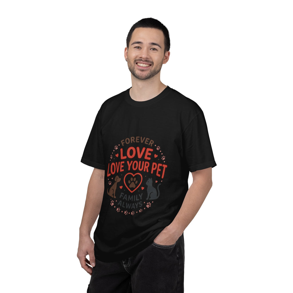 Love Your Pet T-Shirt — "Forever Love, Family Always" Pet Lover Tee - Sculpted Heritage
