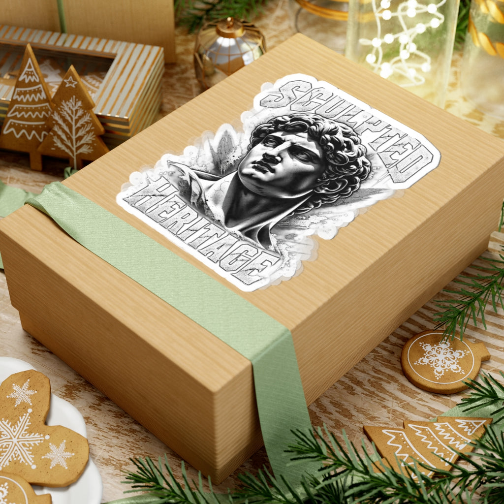 Sculpted Heritage Kiss-Cut Sticker — Classical David Bust Design
