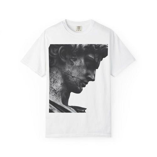 Classical Sculpture Profile T-Shirt — Vintage Monochrome Art Tee - Sculpted Heritage