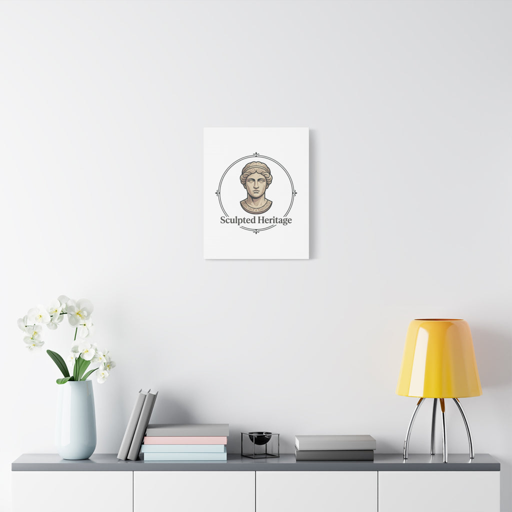 Sculpted Heritage Matte Canvas Print — Classical Bust Wall Art - Sculpted Heritage