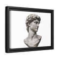 Framed Matte Canvas Print — Classical David Bust Sculpture - Sculpted Heritage