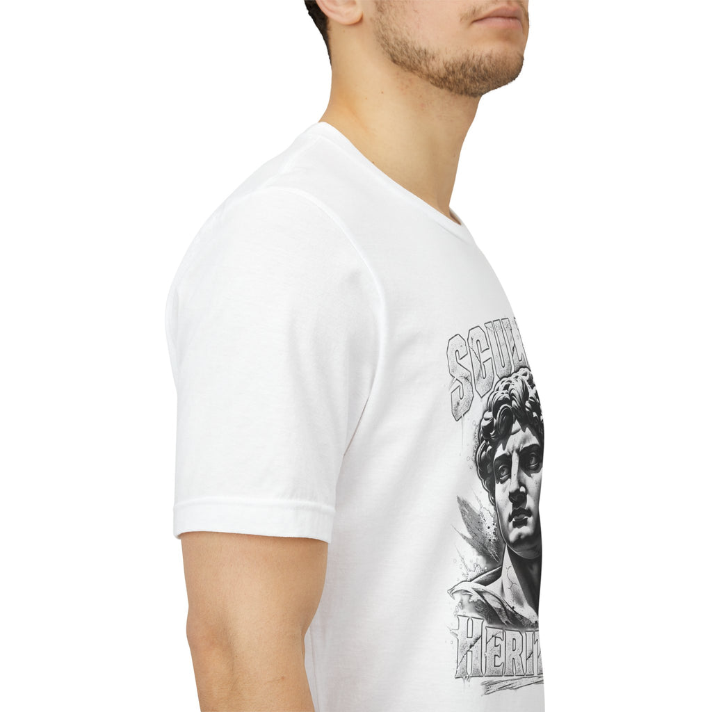 Sculpted Heritage Tee — David Statue Vintage Art Graphic Shirt
