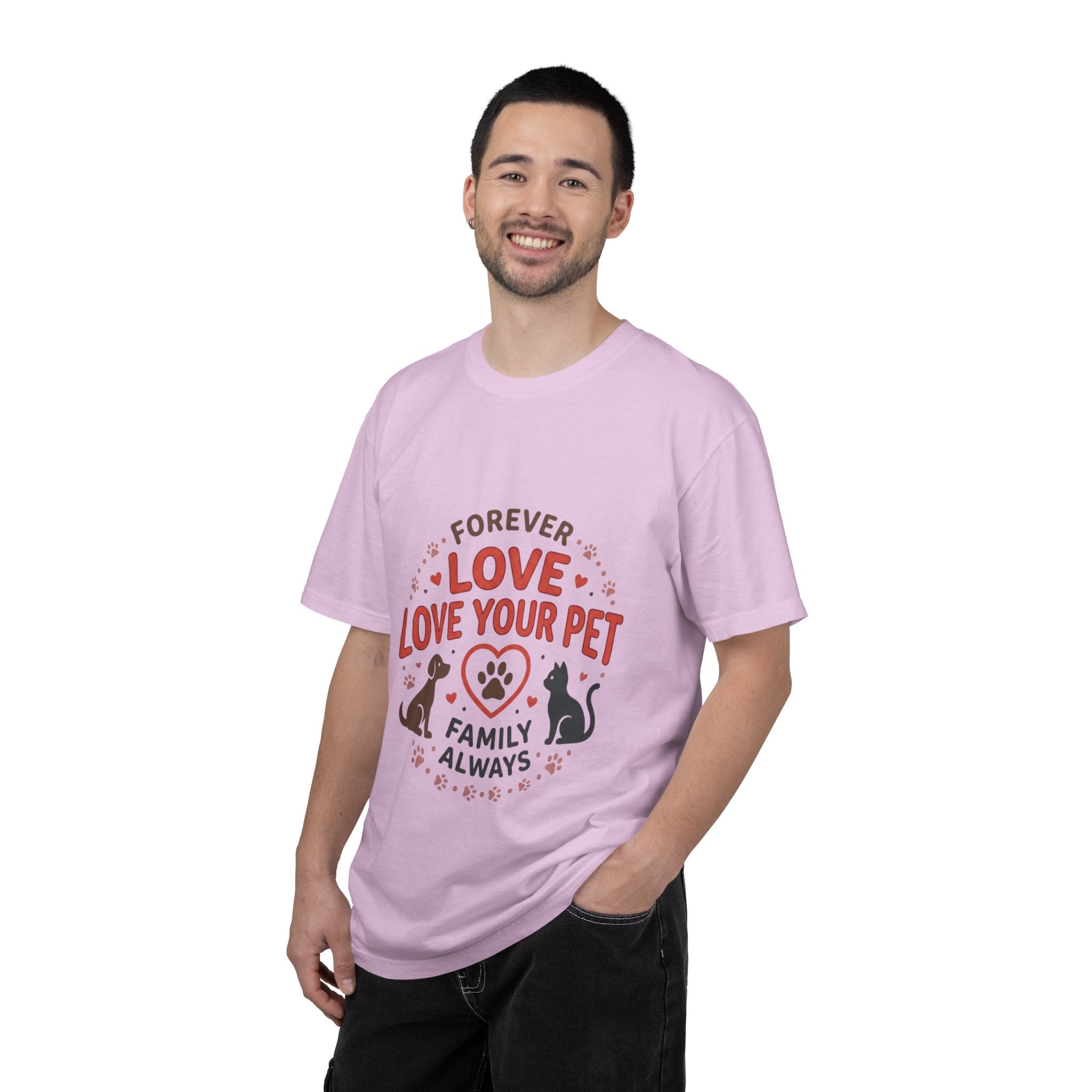 Love Your Pet T-Shirt — "Forever Love, Family Always" Pet Lover Tee - Sculpted Heritage