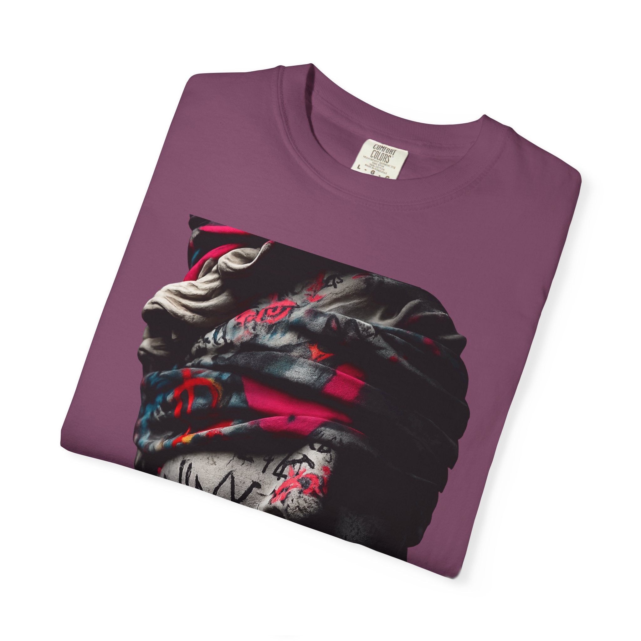 Sculpted Heritage T-Shirt — Street Art Blindfolded Bust Design - Sculpted Heritage