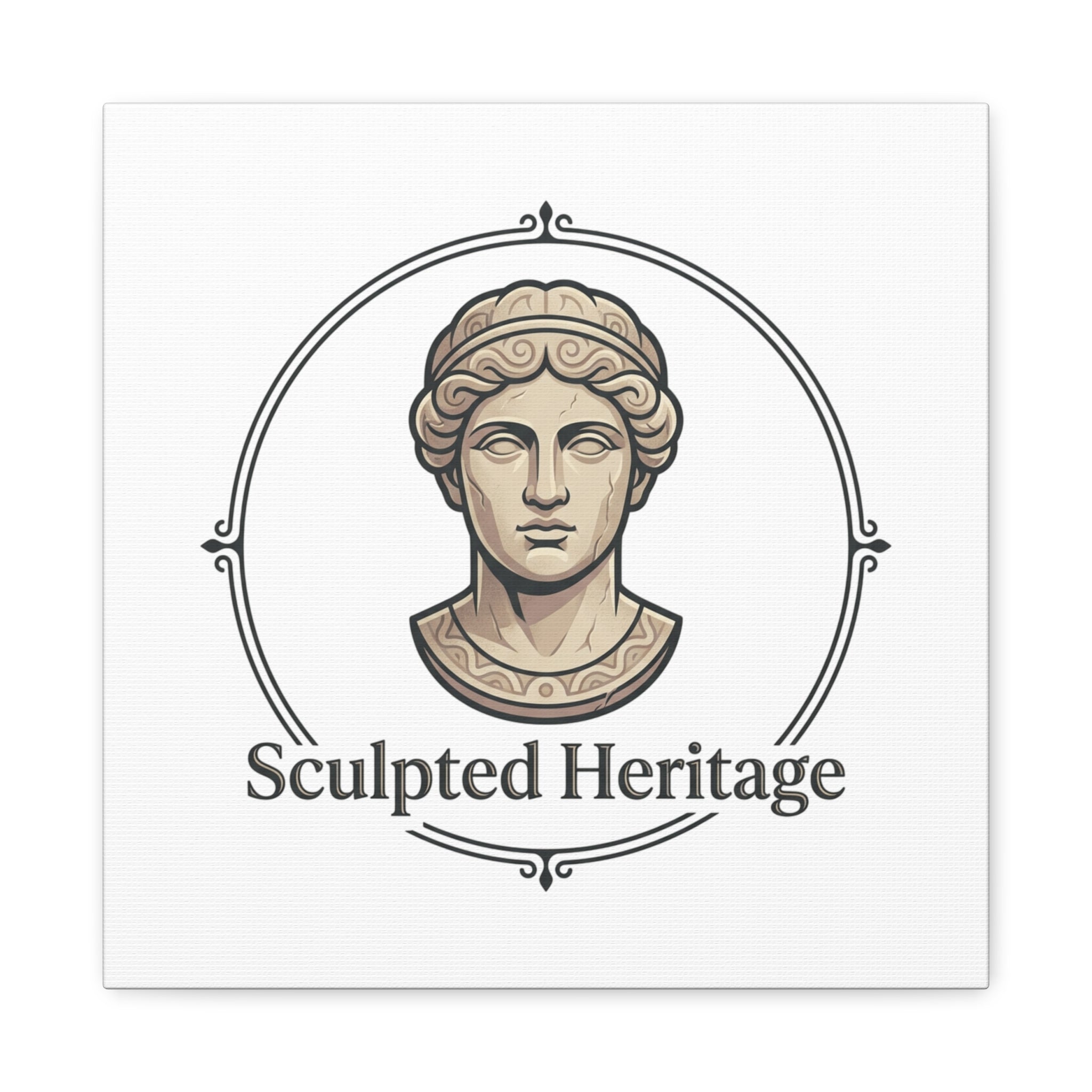 Sculpted Heritage Matte Canvas Print — Classical Bust Wall Art - Sculpted Heritage