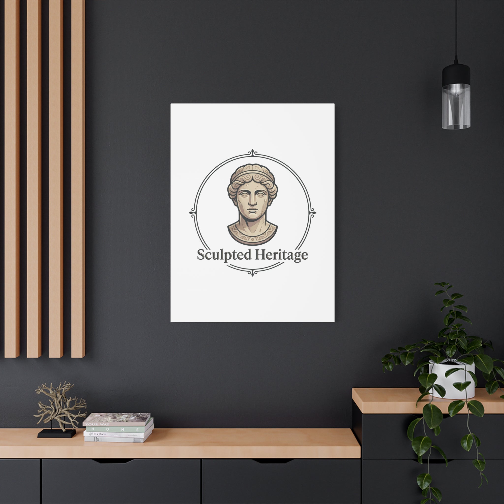 Sculpted Heritage Matte Canvas Print — Classical Bust Wall Art - Sculpted Heritage