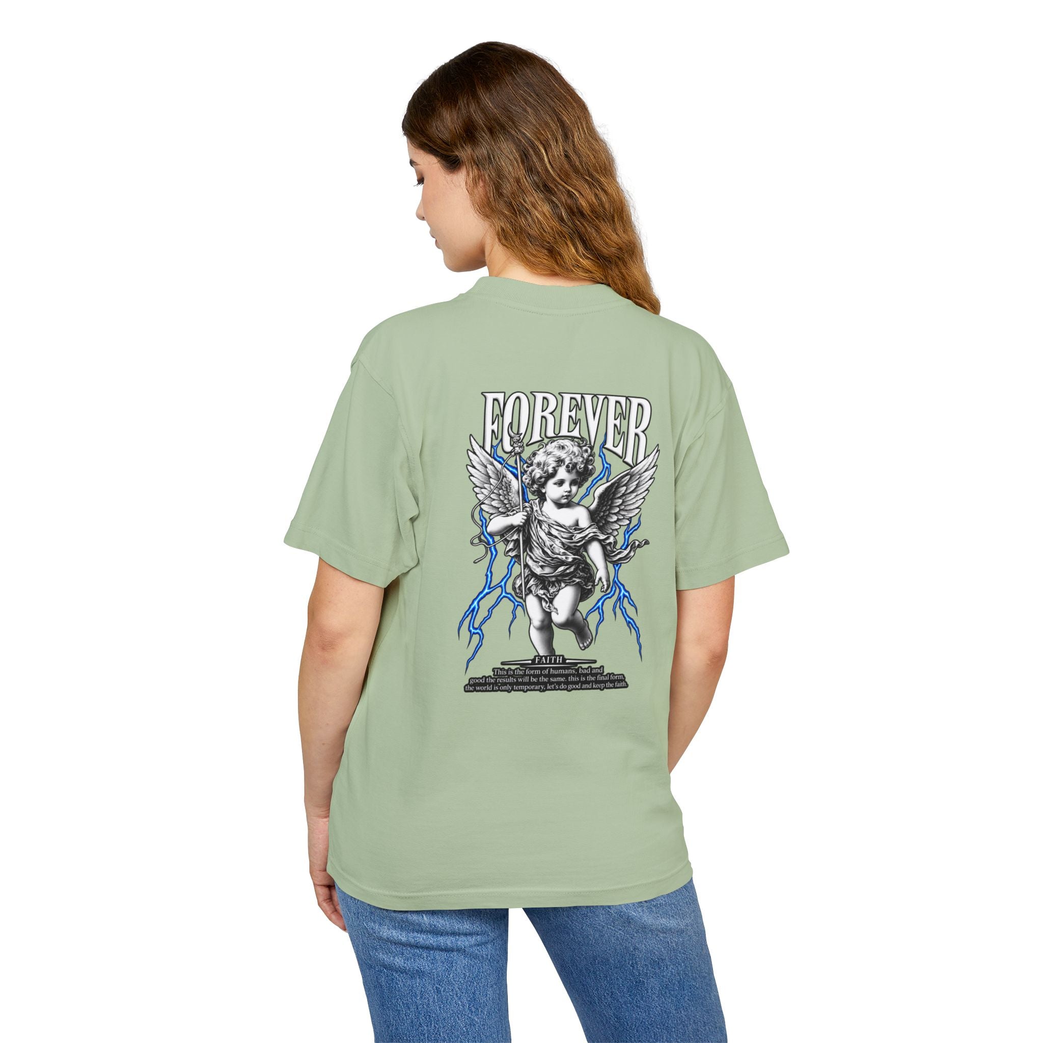 Sculpted Heritage — "FOREVER" Retro Cherub Streetwear T‑Shirt - Sculpted Heritage