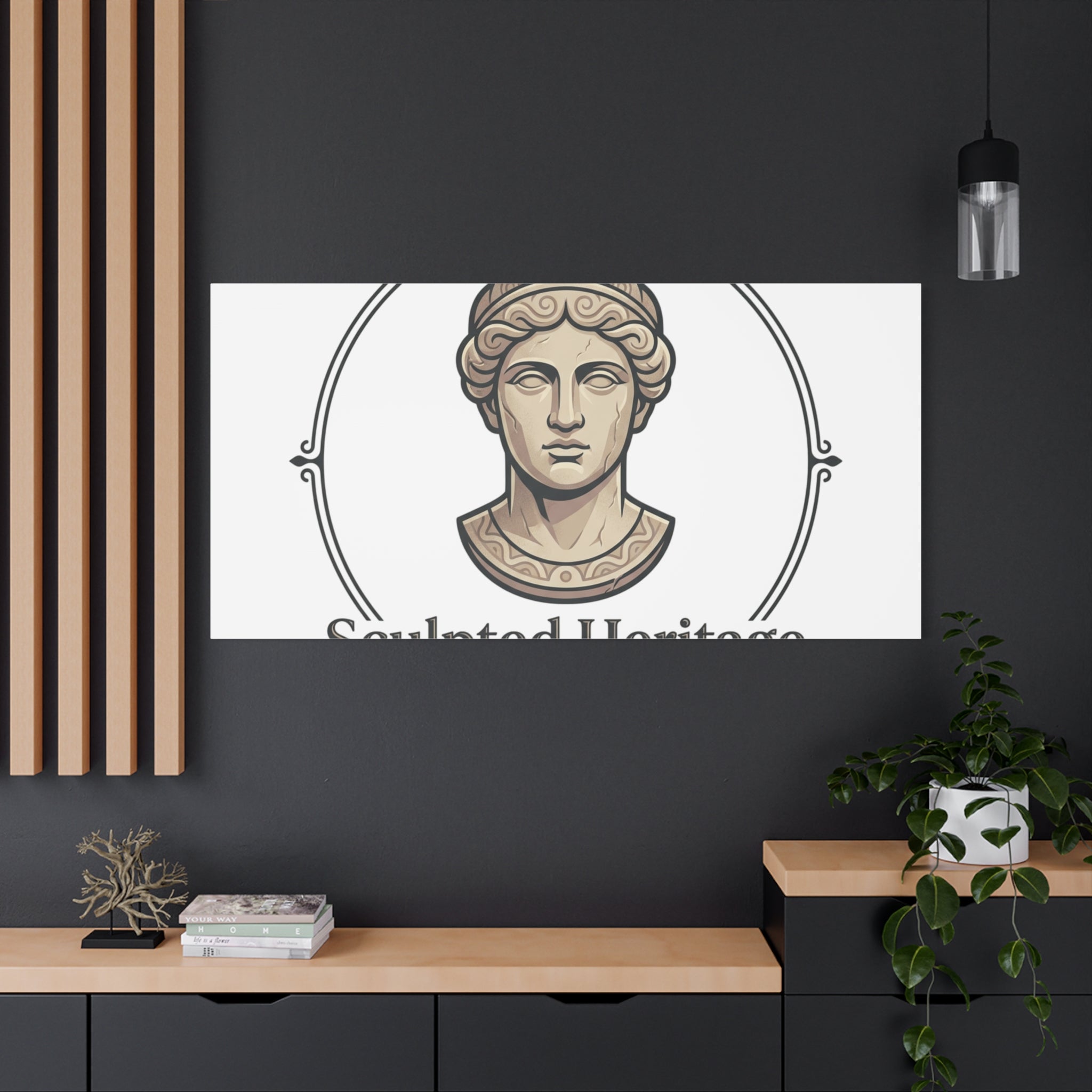 Sculpted Heritage Matte Canvas Print — Classical Bust Wall Art - Sculpted Heritage