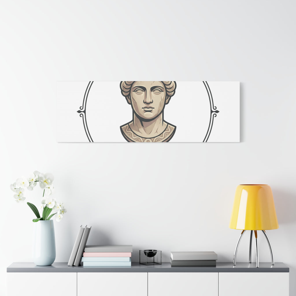 Sculpted Heritage Matte Canvas Print — Classical Bust Wall Art - Sculpted Heritage