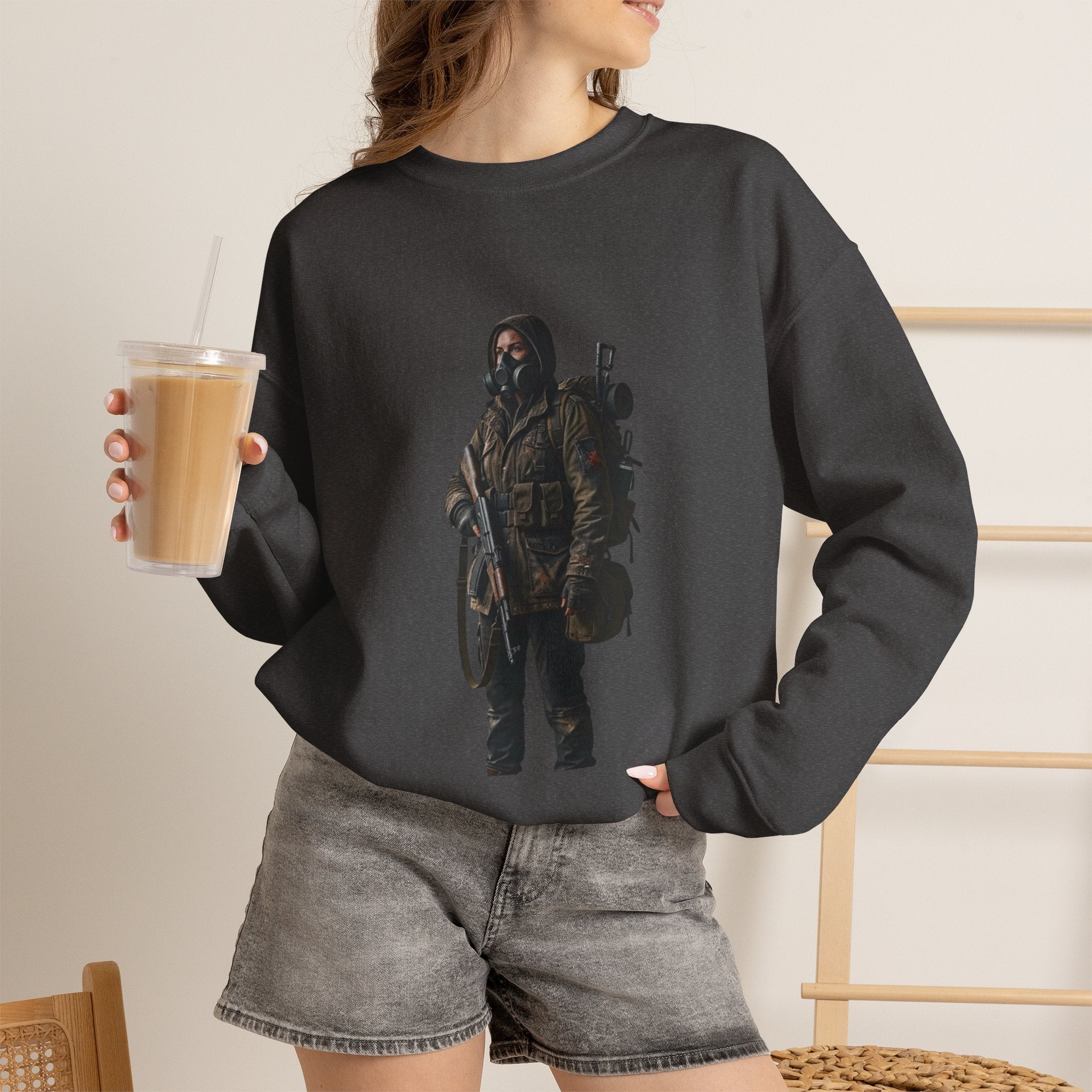 Post-ApocalypticSculpted Heritage Sweatshirt — Ranger Figure Graphic - Sculpted Heritage