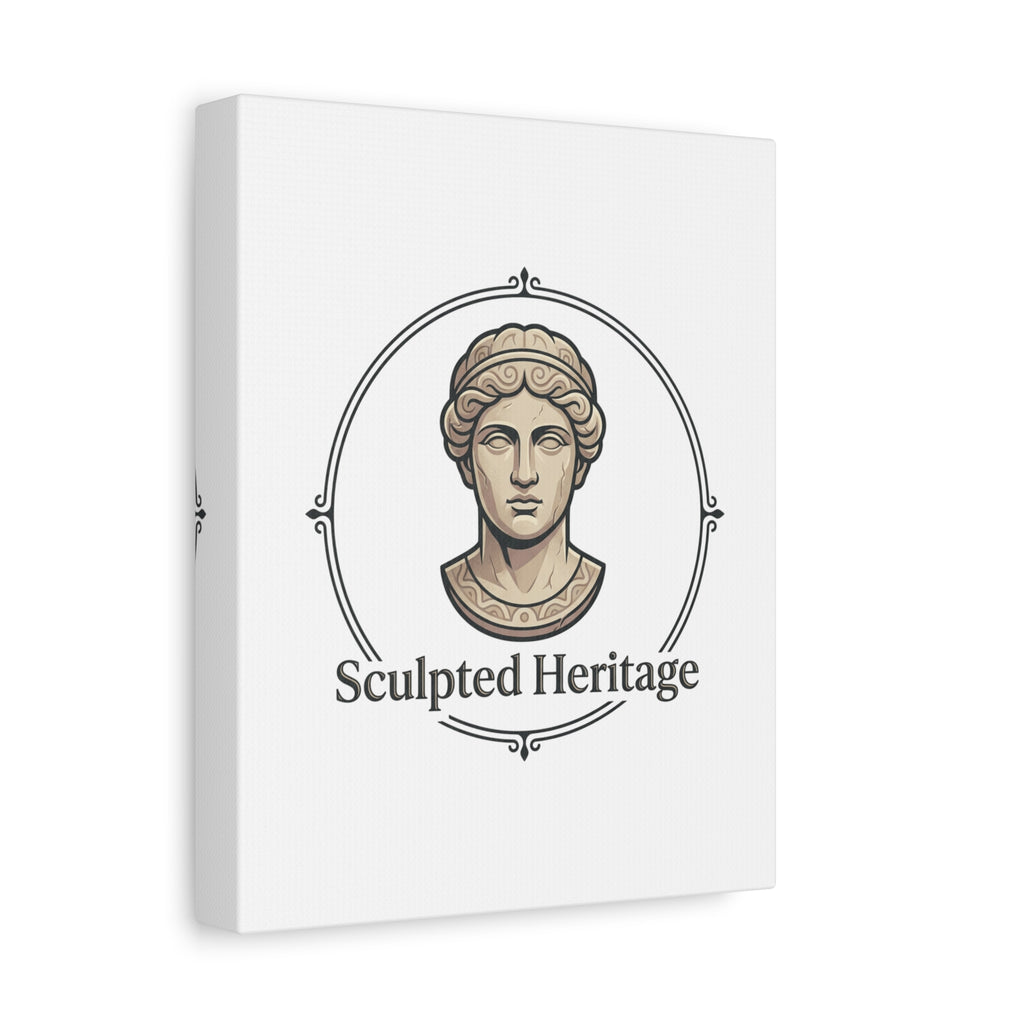 Sculpted Heritage Matte Canvas Print — Classical Bust Wall Art - Sculpted Heritage