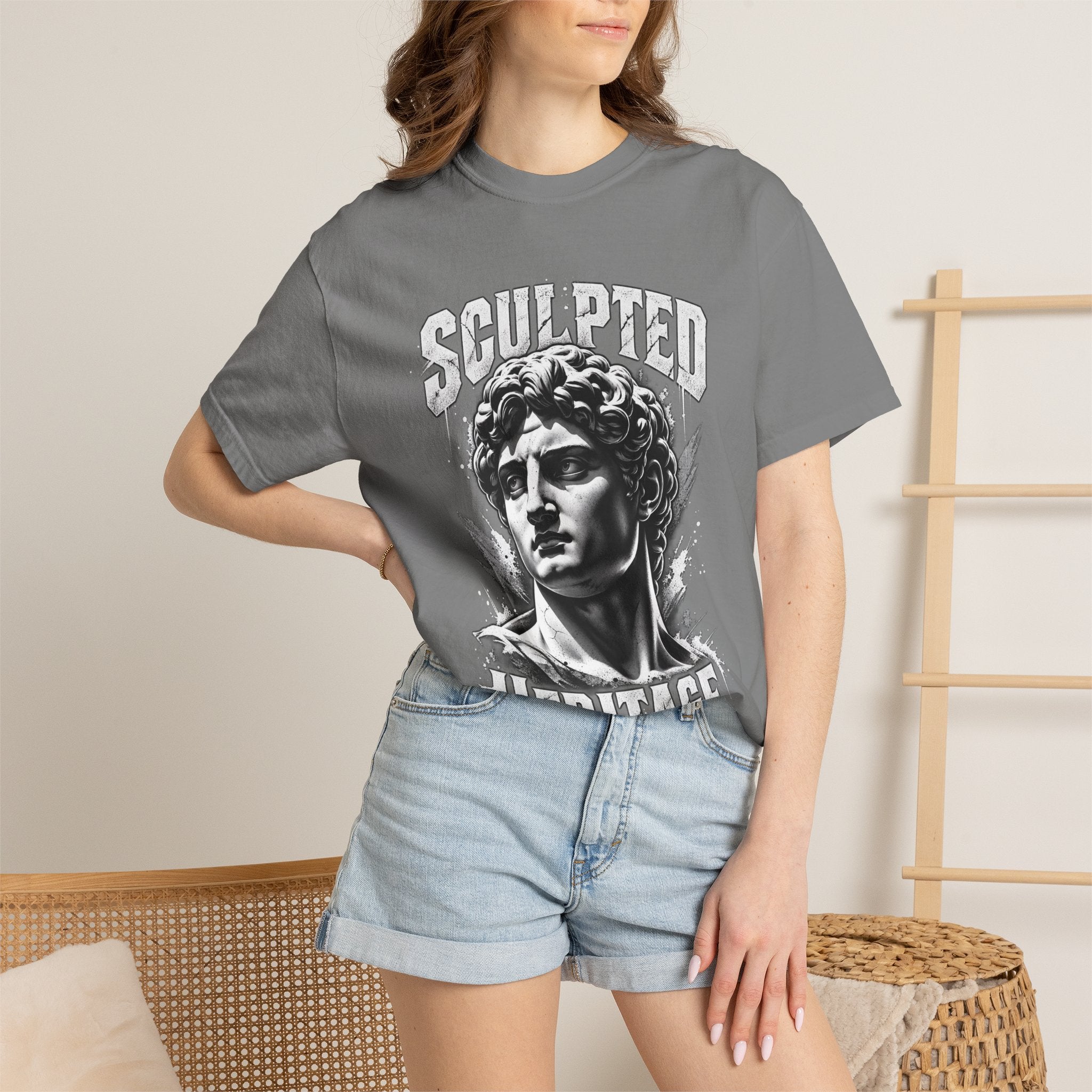 Sculpted Heritage T-Shirt — Vintage Statue Graphic Tee