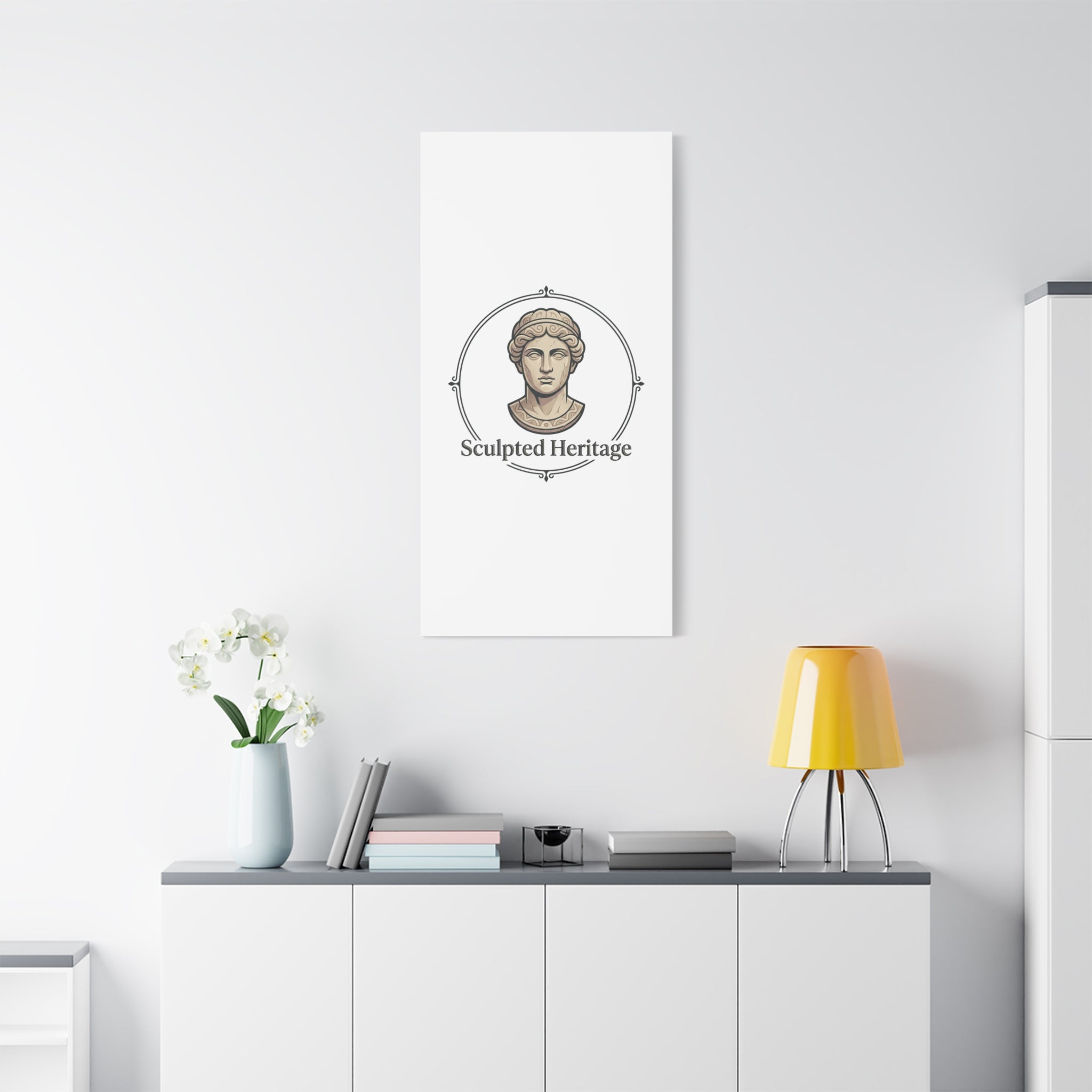 Sculpted Heritage Matte Canvas Print — Classical Bust Wall Art - Sculpted Heritage