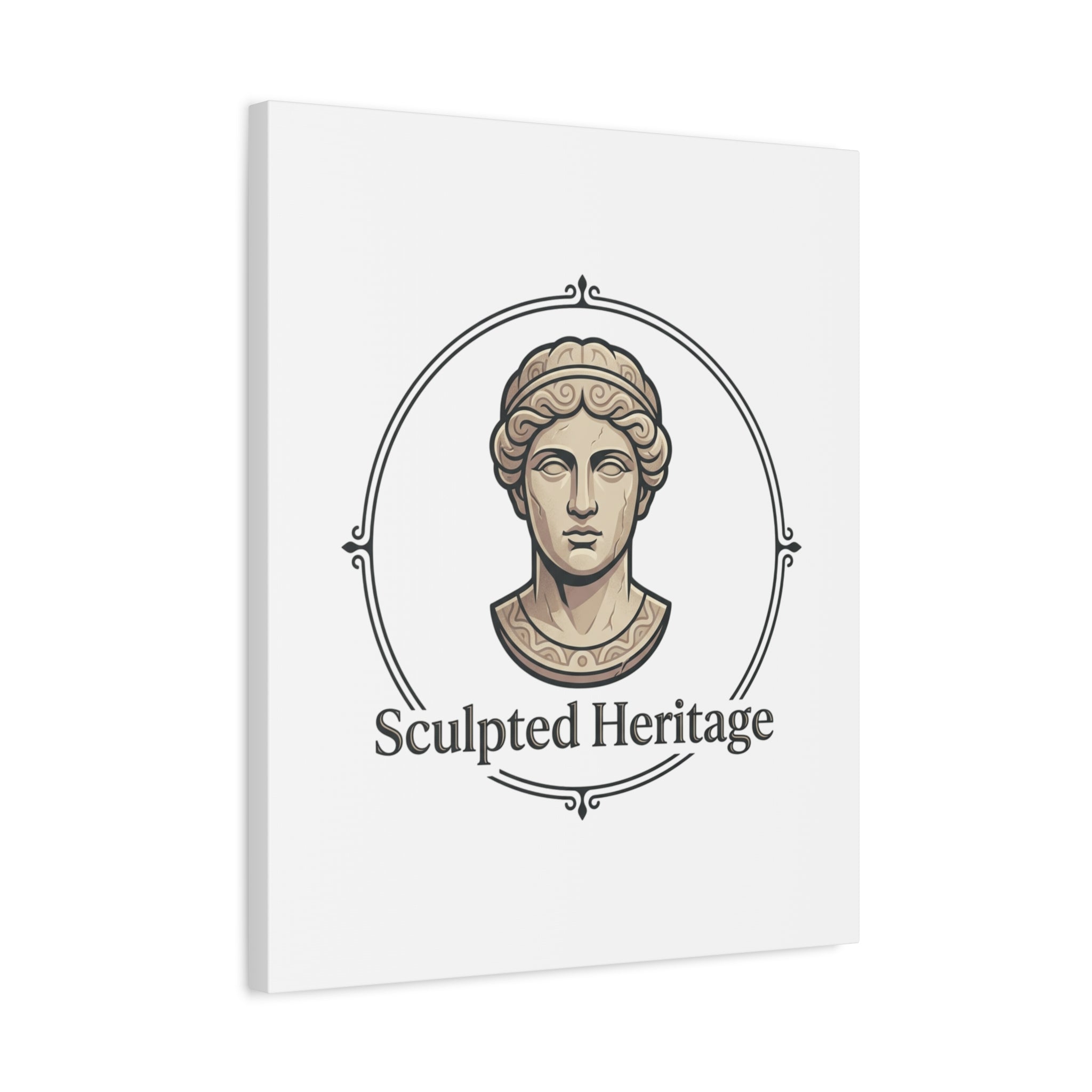 Sculpted Heritage Matte Canvas Print — Classical Bust Wall Art - Sculpted Heritage
