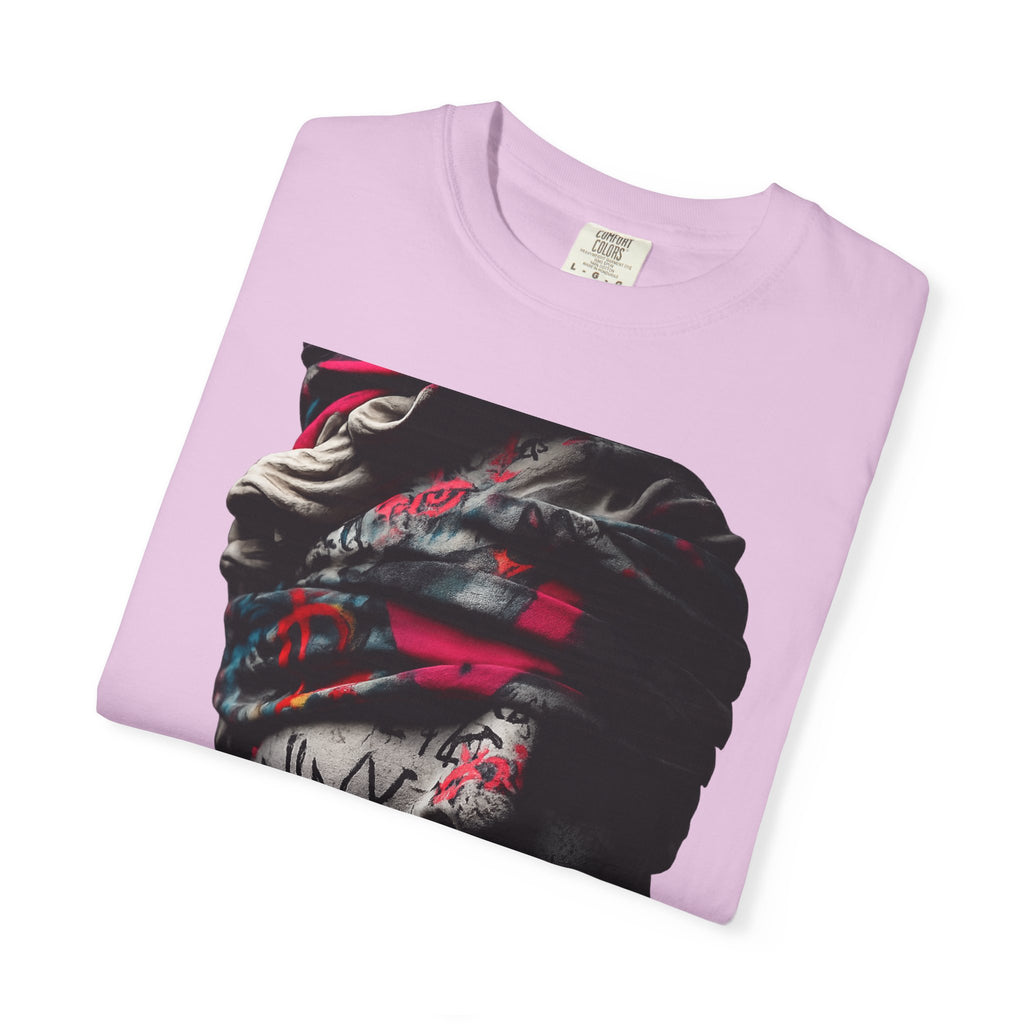 Sculpted Heritage T-Shirt — Street Art Blindfolded Bust Design - Sculpted Heritage